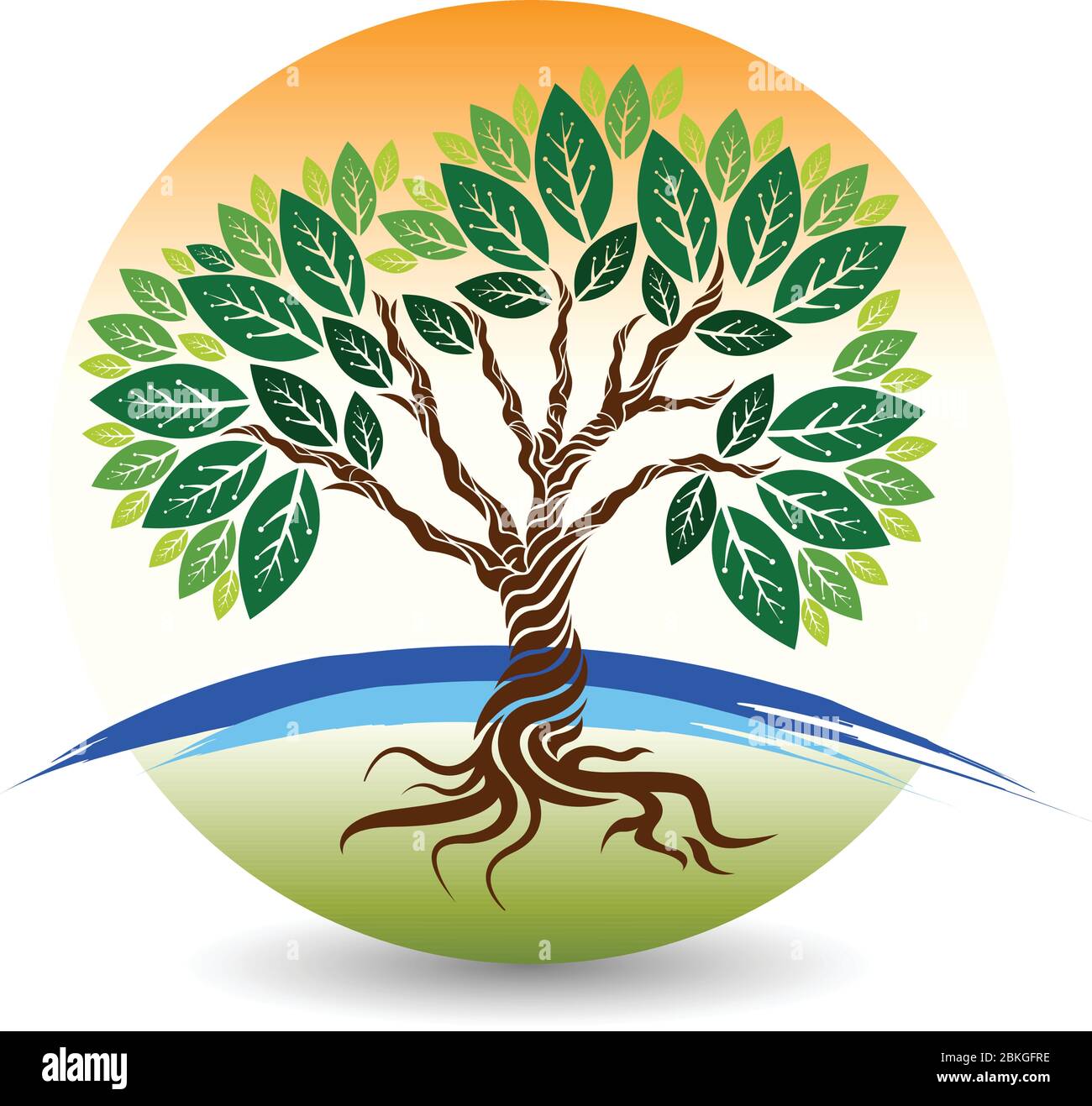 green tree logo Stock Vector Image & Art - Alamy