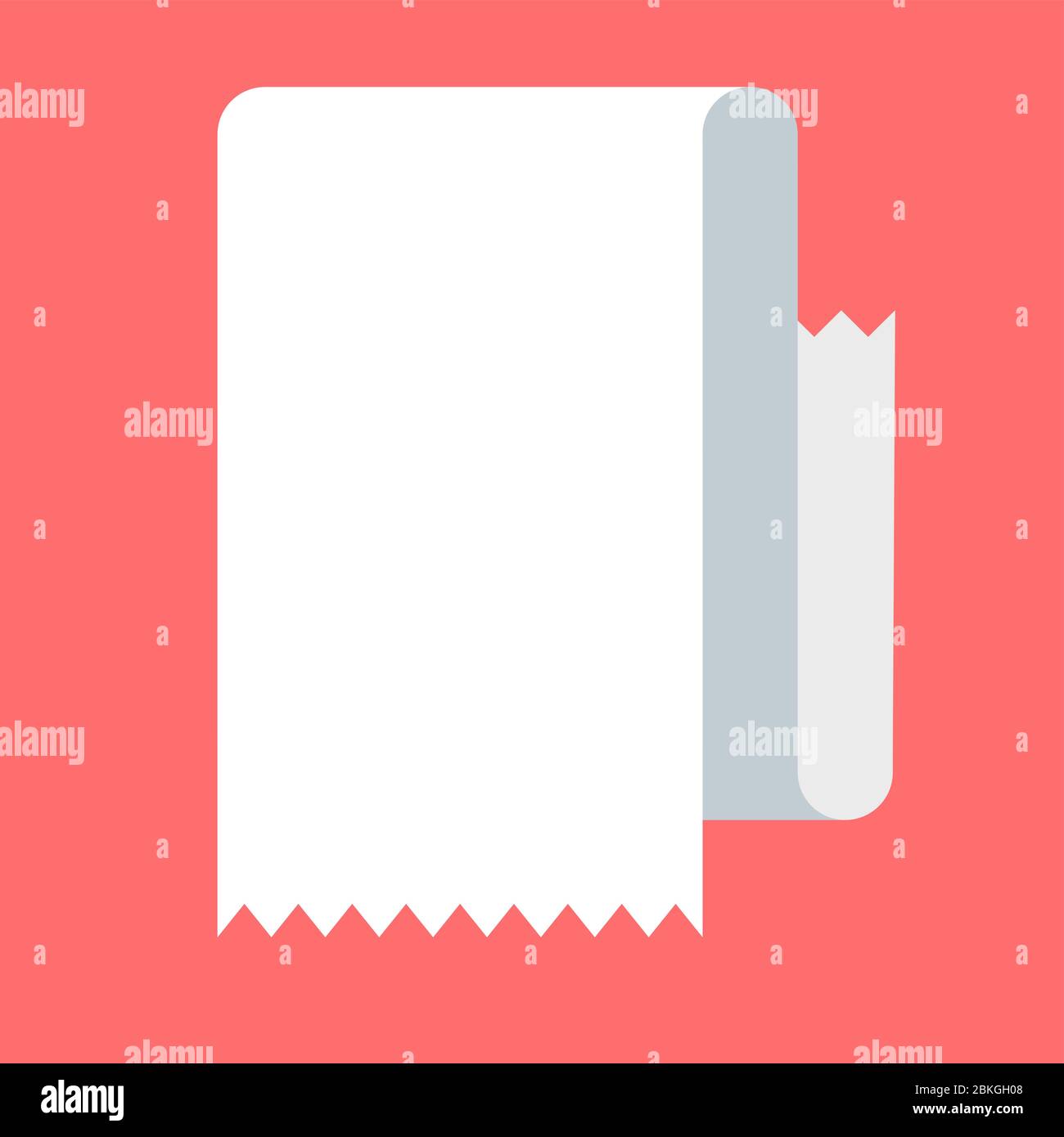 Blank scrolls of white paper Stock Vector