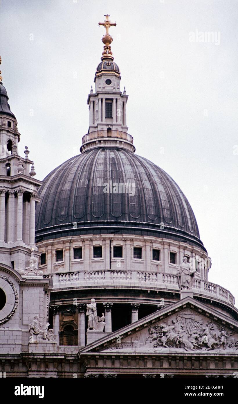 Saint Paul´s Cathedral, April 10, 1983, London, England, Great Britain Stock Photo