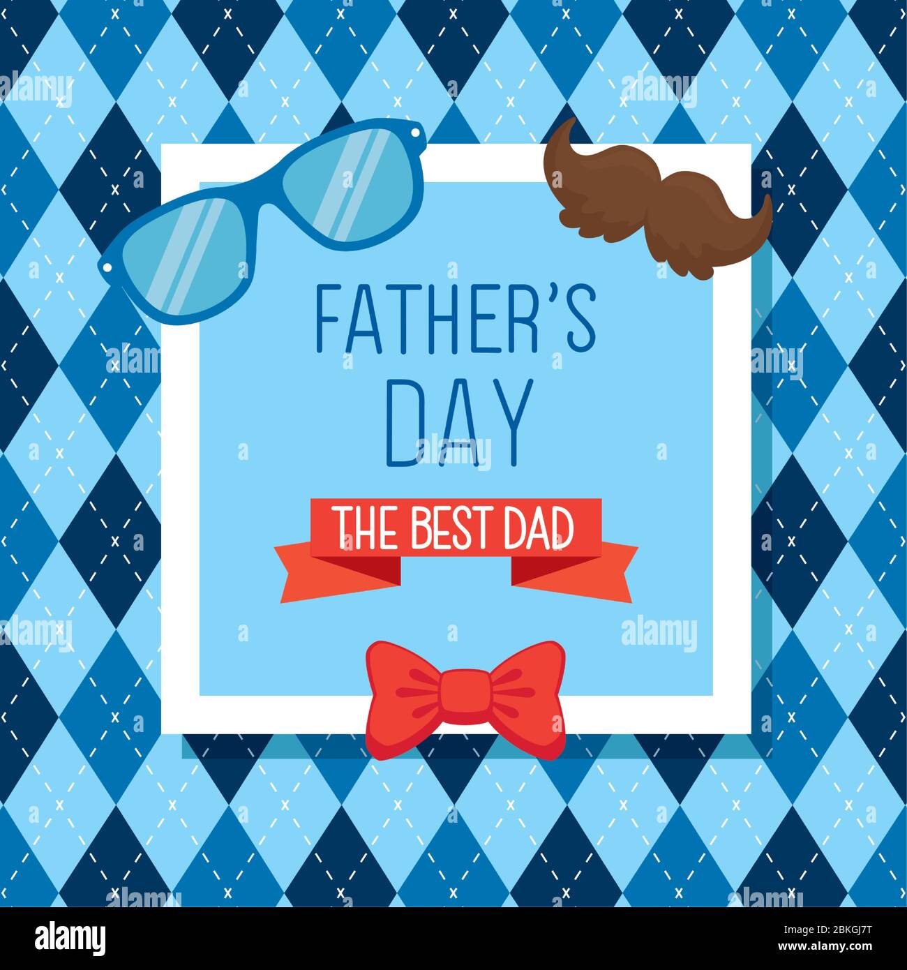happy fathers day card with hipster accessories decoration Stock Vector ...