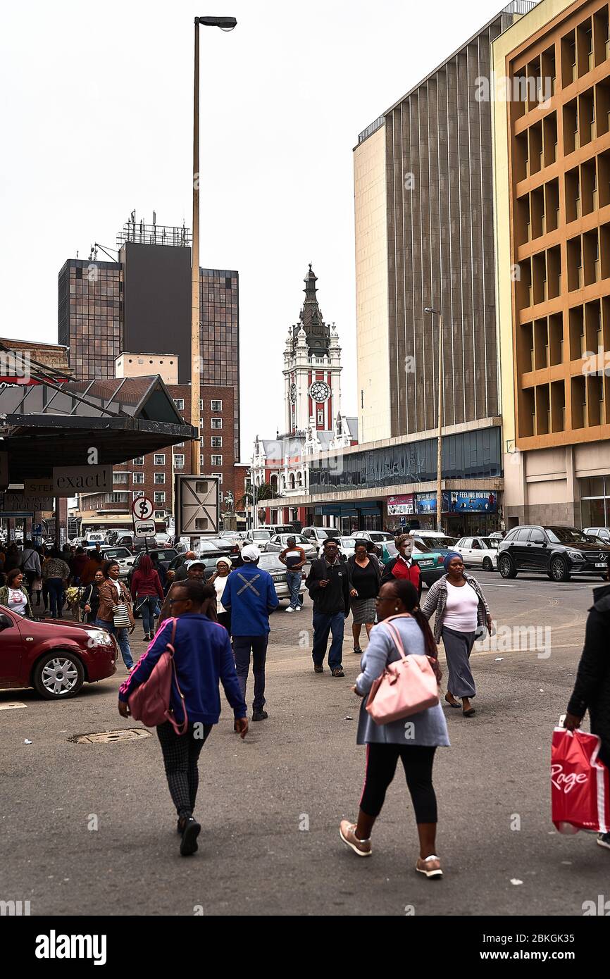 Crowded city center of East London, South Africa Stock Photo Alamy