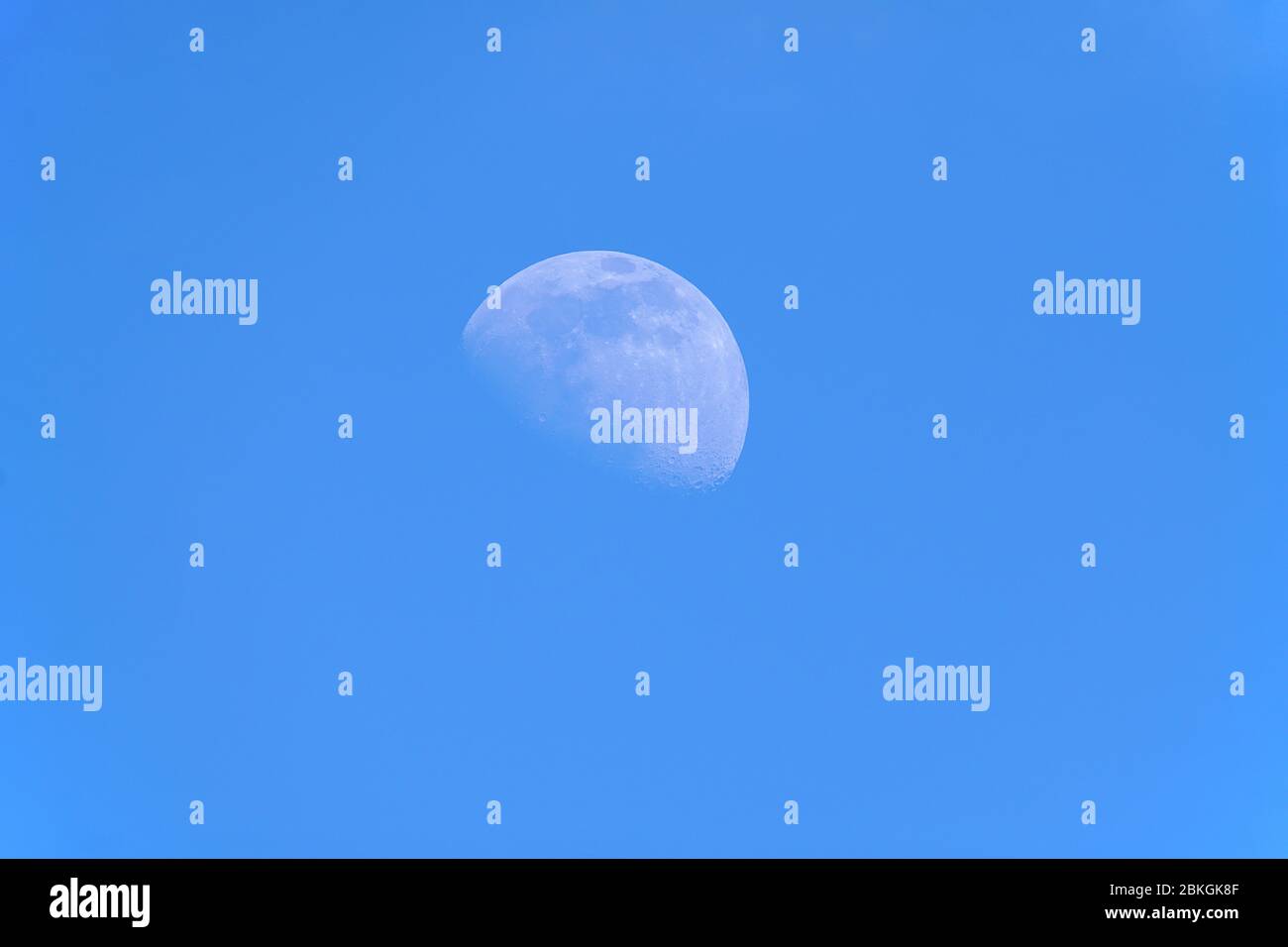 Waxing Gibbous lunar phase as seen from the Northern Hemisphere with