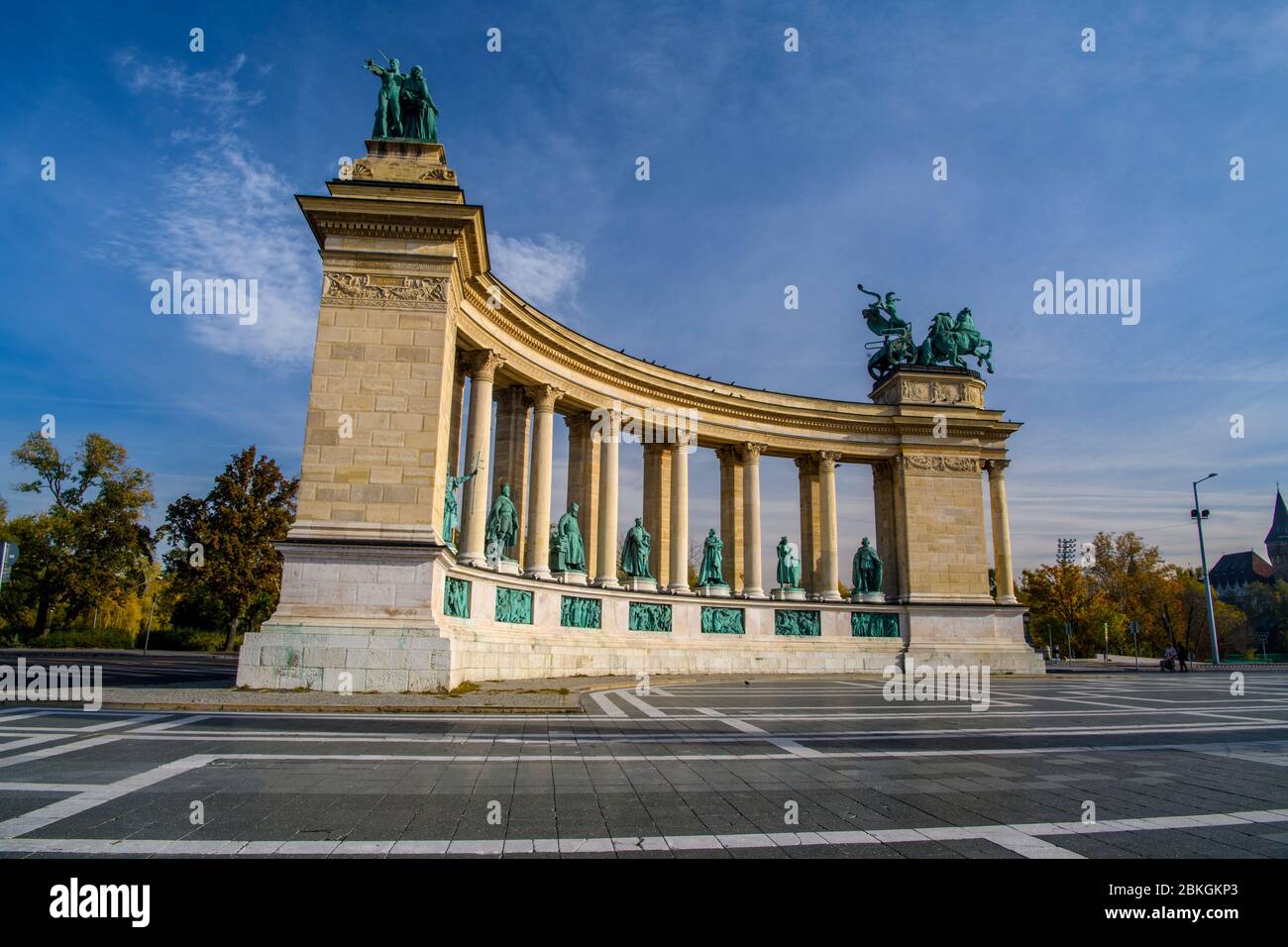 Heroes Square (Hosok tere), Budapest, Central Hungary, Hungary Stock Photo