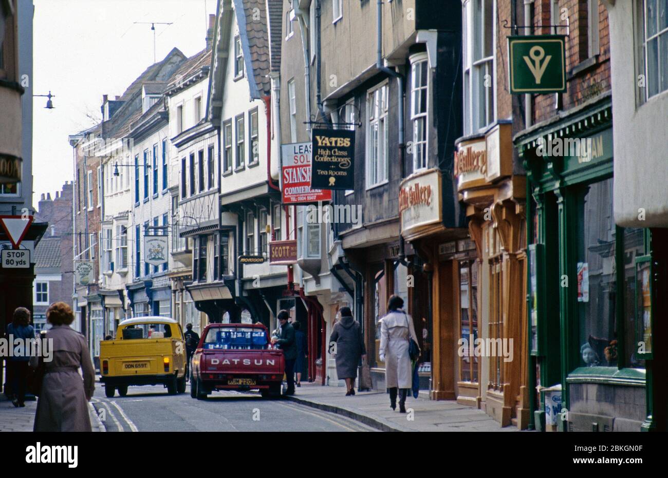 town centre, April 13, 1983, York, England, Great Britain Stock Photo