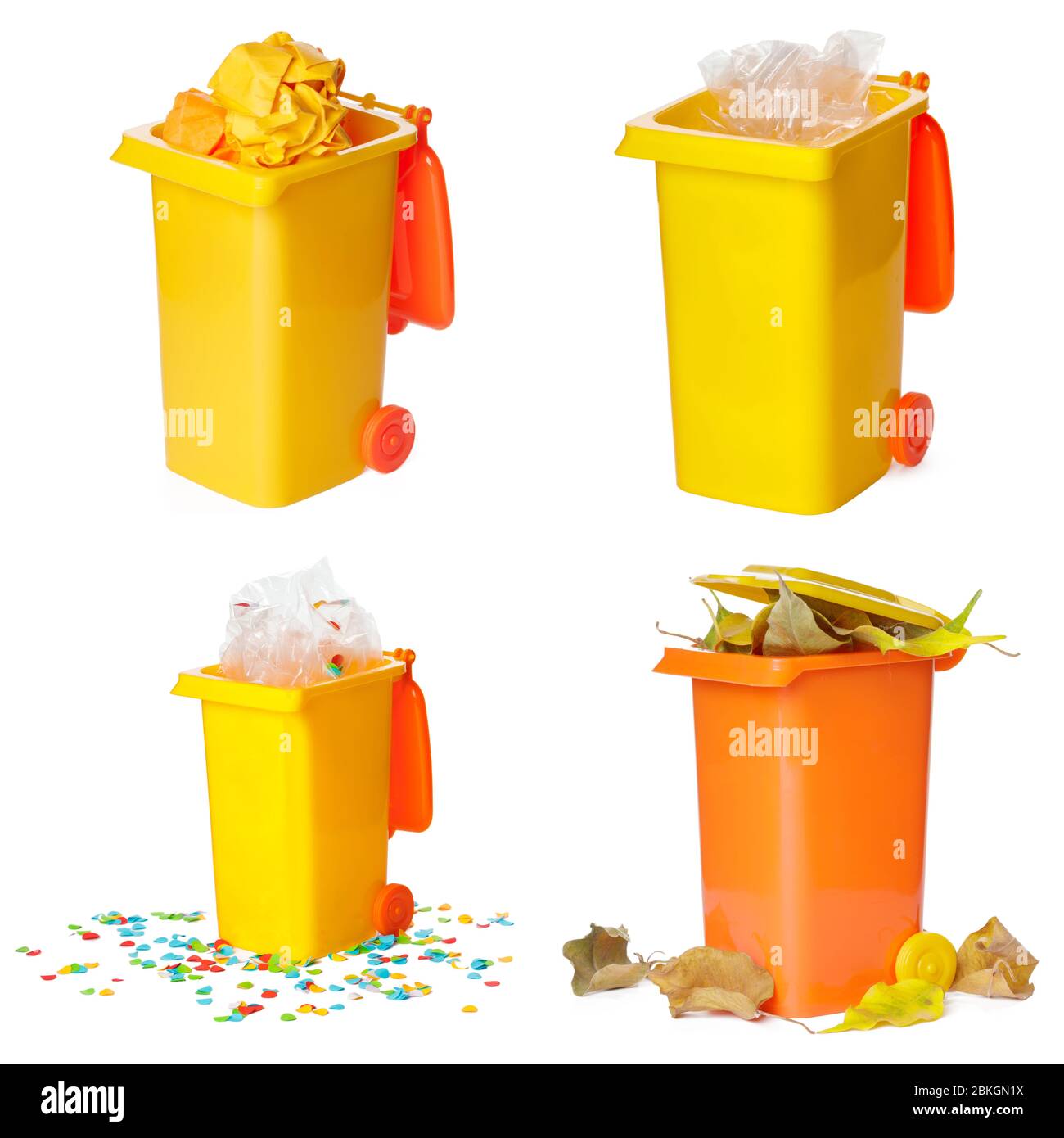 Multicolored Garbage Trash Bins, Recycling Bin, Garbage Bin waste