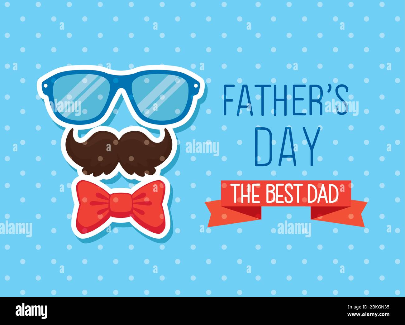 happy fathers day card with hipster accessories decoration Stock Vector ...