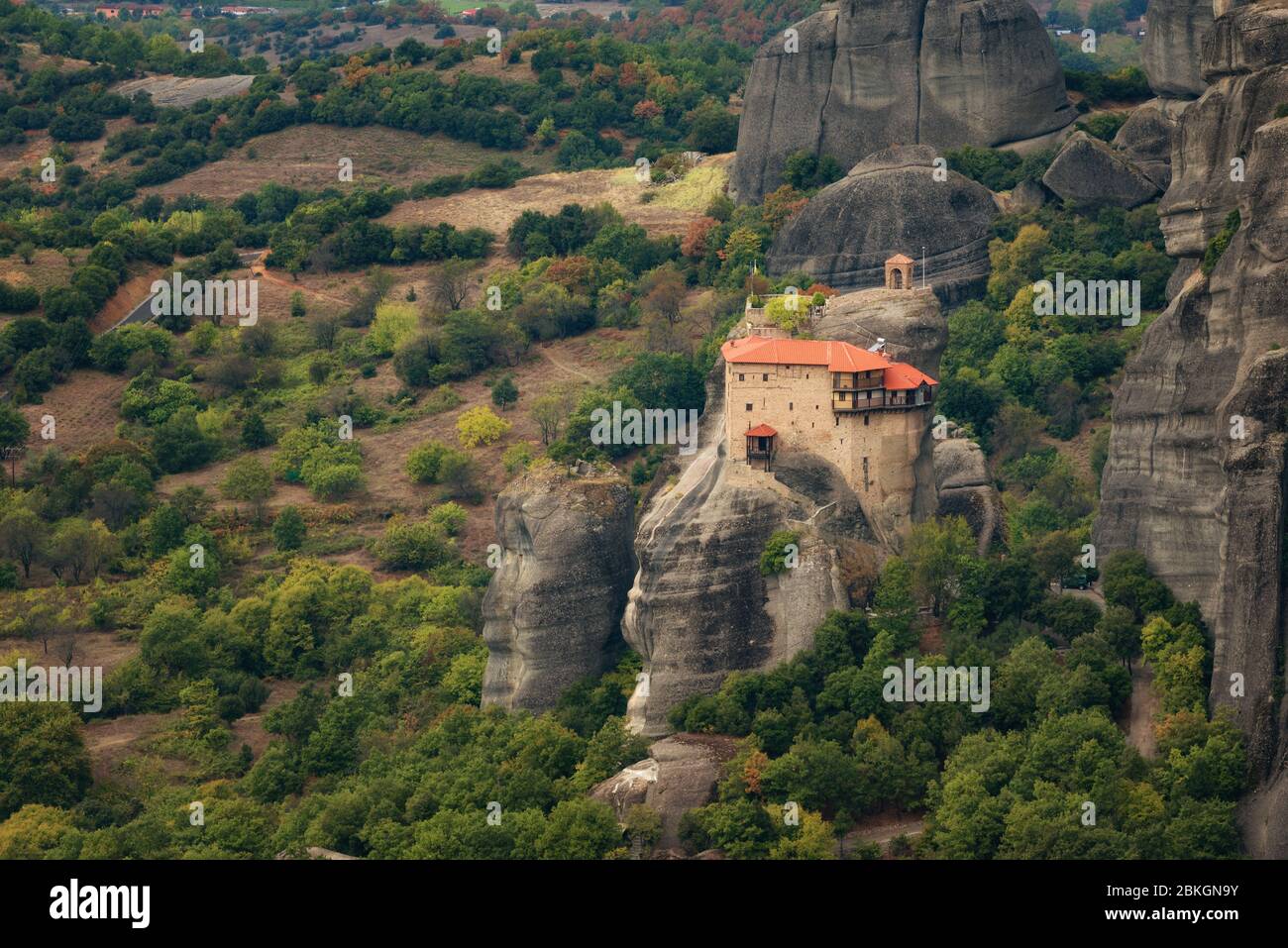 Magnificent Autumn Landscapemeteora Monasteries Holy Monastery Of St