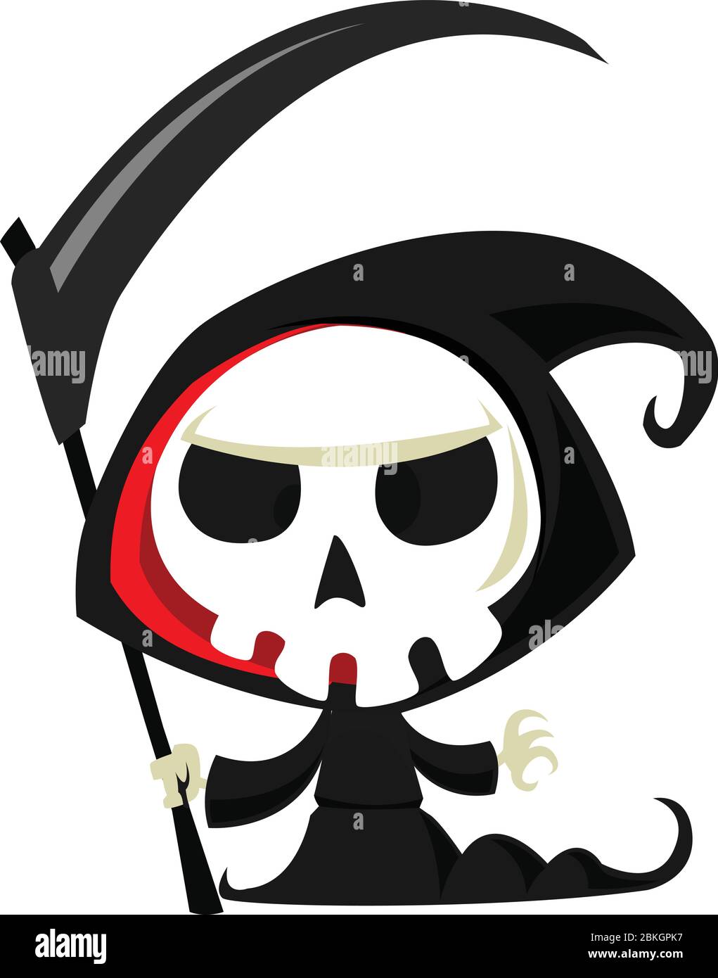 Funny cartoon grim reaper with scythe. Halloween death character illustration Stock Vector Image & Art - Alamy Funny cartoon grim reaper with scythe. Halloween death character illustration Stock Vector Image & Art - Alamy