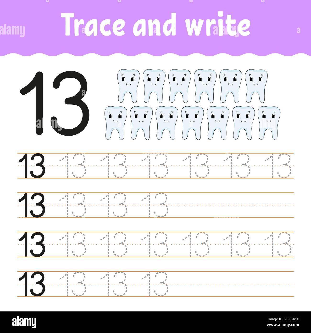 Trace and write. Number 11. Handwriting practice. Learning numbers