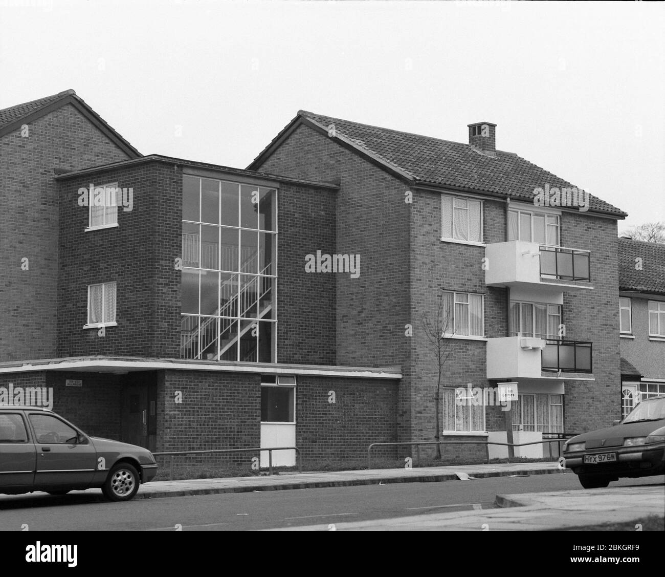 1991, Local authority housing estate, Havering, East London Stock Photo