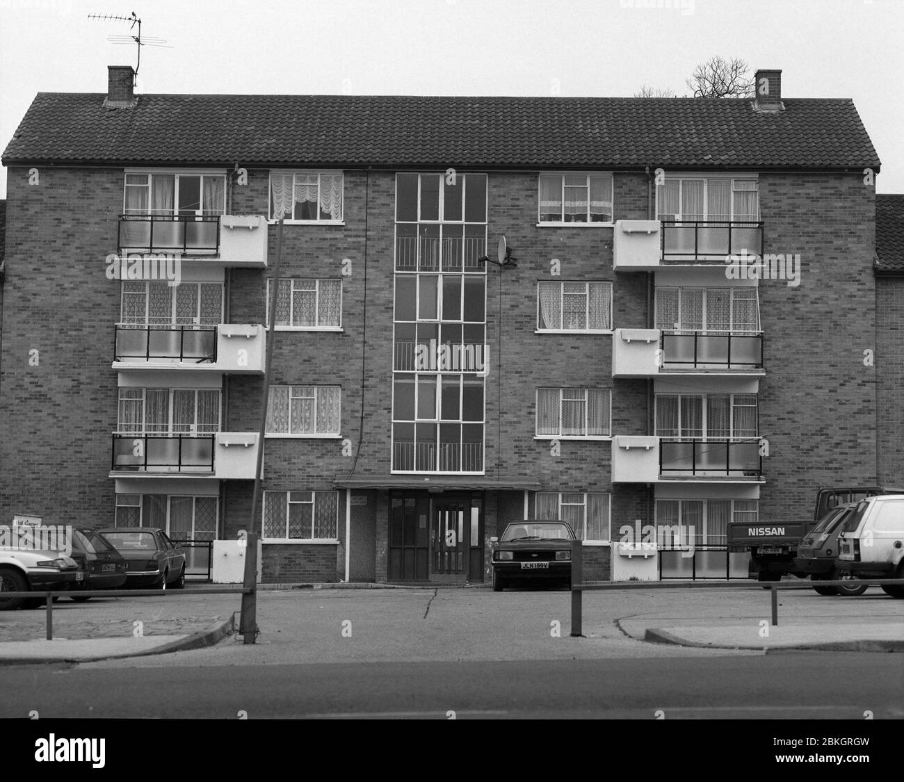 1991, Local authority housing estate, Havering, East London Stock Photo