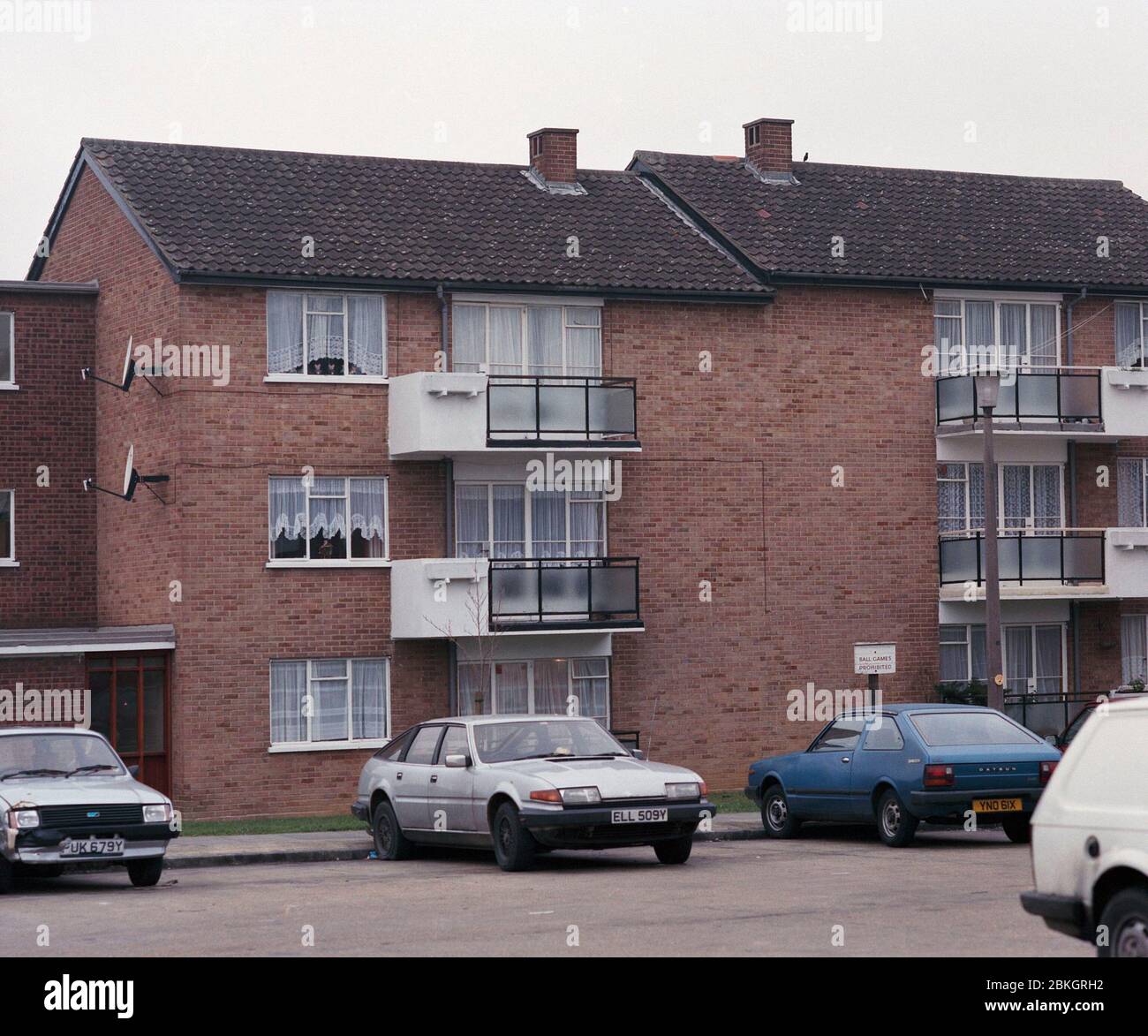 1991, Local authority housing estate, Havering, East London Stock Photo