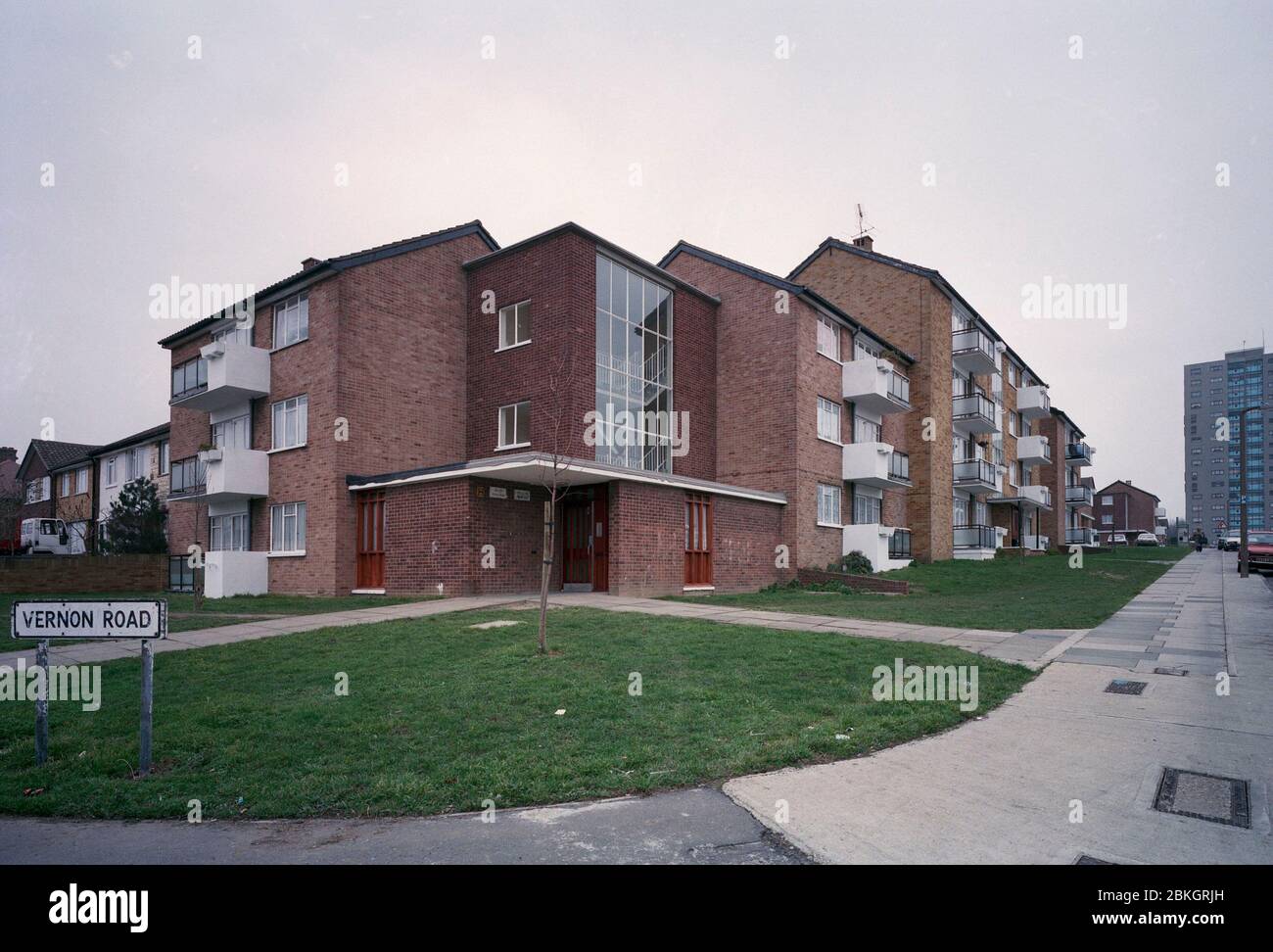1991, Local authority housing estate, Havering, East London Stock Photo
