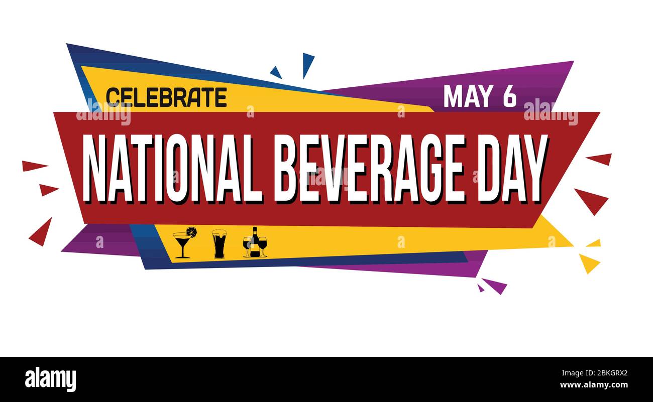 National beverage day banner design on white background, vector illustration Stock Vector