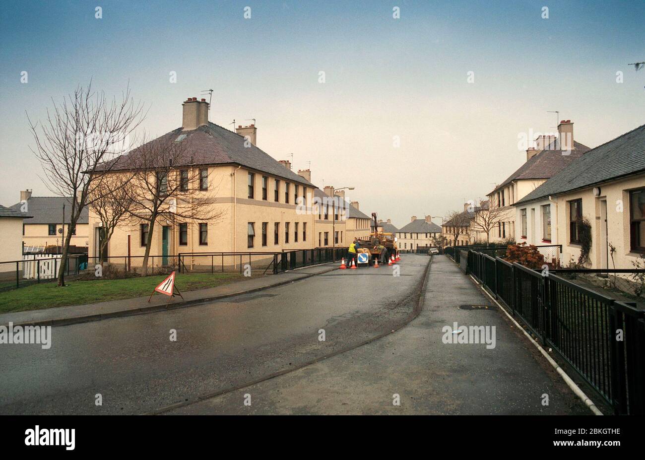 Local authority housing estate, Tranent, Edinburgh, Central Scotland in 1991 Stock Photo Alamy