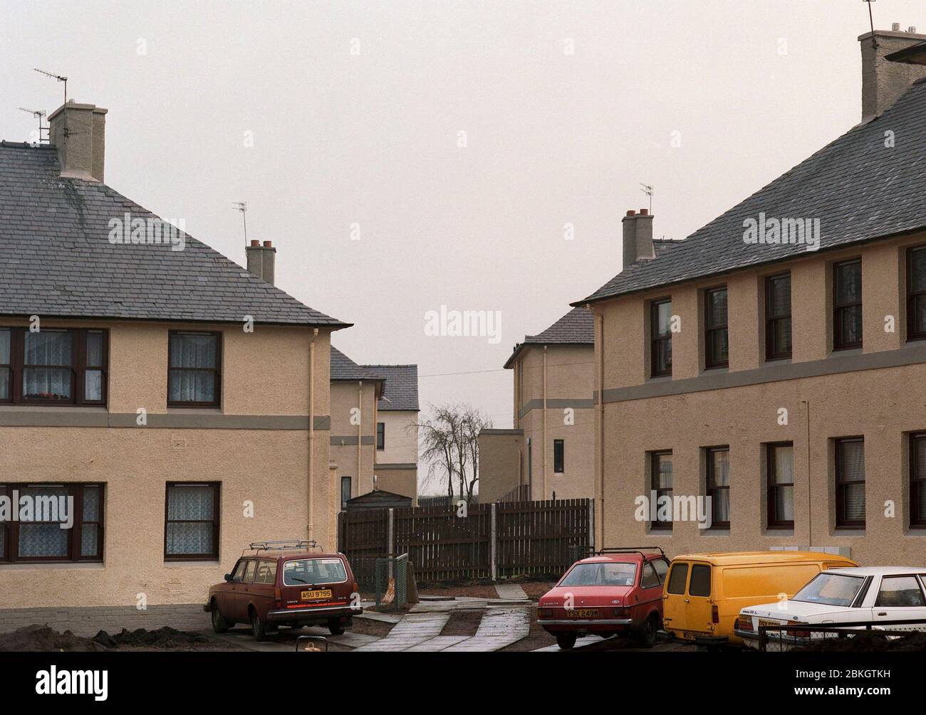 1991, local authority housing estate, Tranent, Scotland Stock Photo Alamy