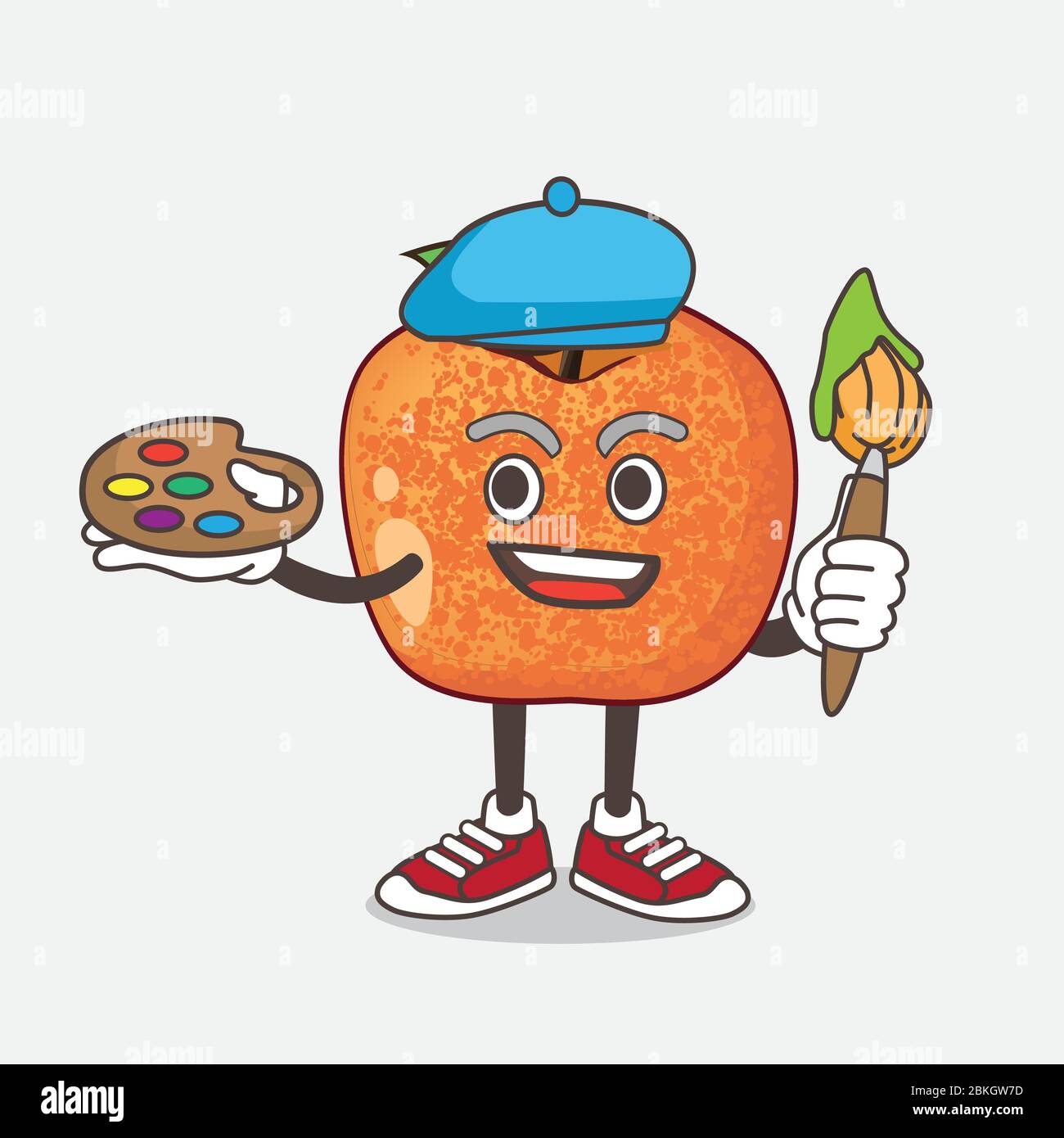 Dinosaur Eggs Pluots Fruit Mascot Character Vector Illustration Stock Vector