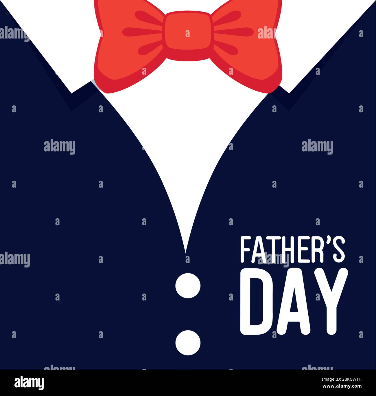 happy fathers day card with shirt and bow tie Stock Vector Image & Art ...