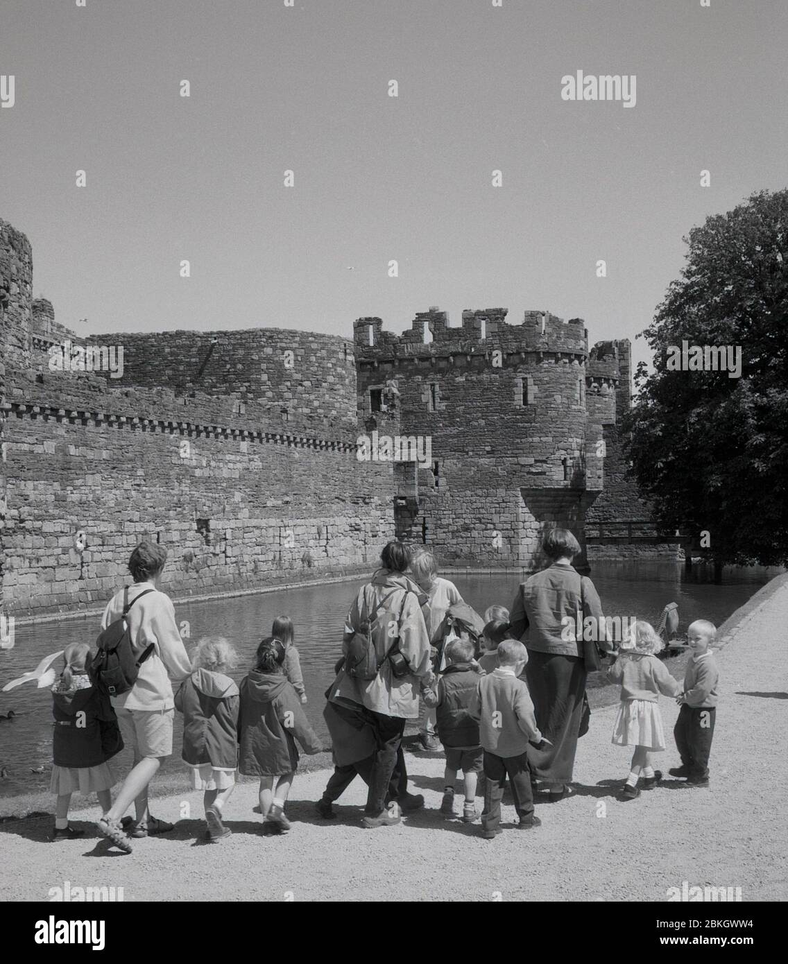 Street scenes of Beaumaris, North Wales, in 1999, with tourists Stock