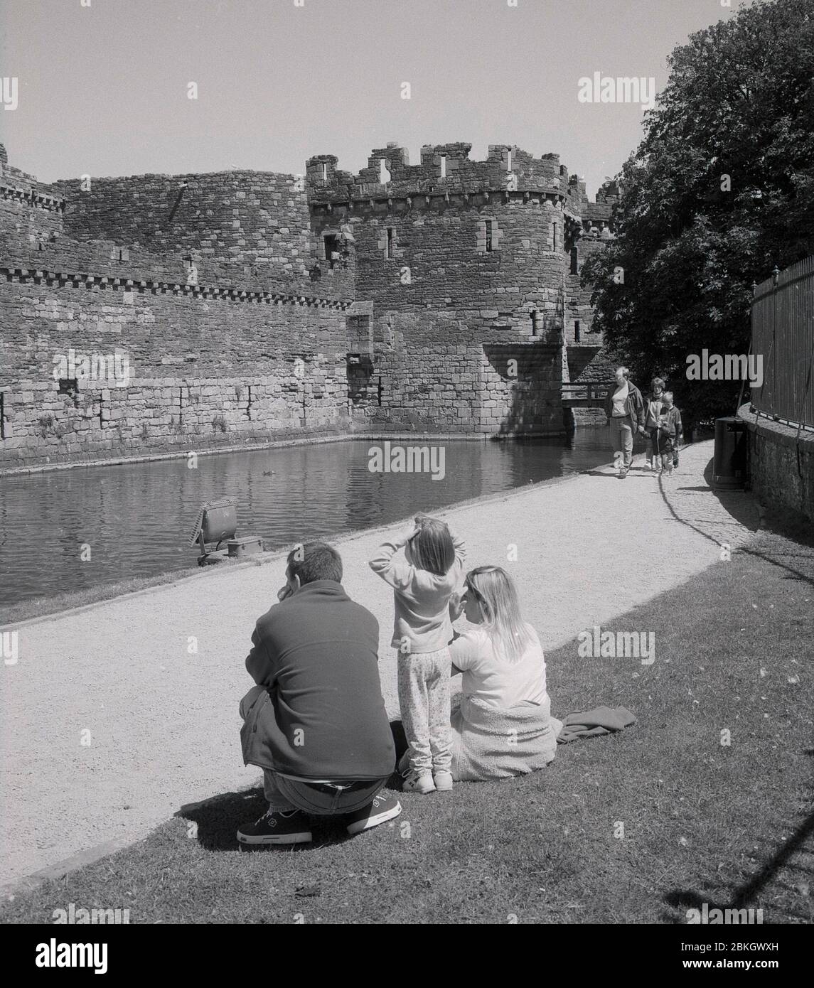 Street scenes of Beaumaris, North Wales, in 1999, with tourists Stock