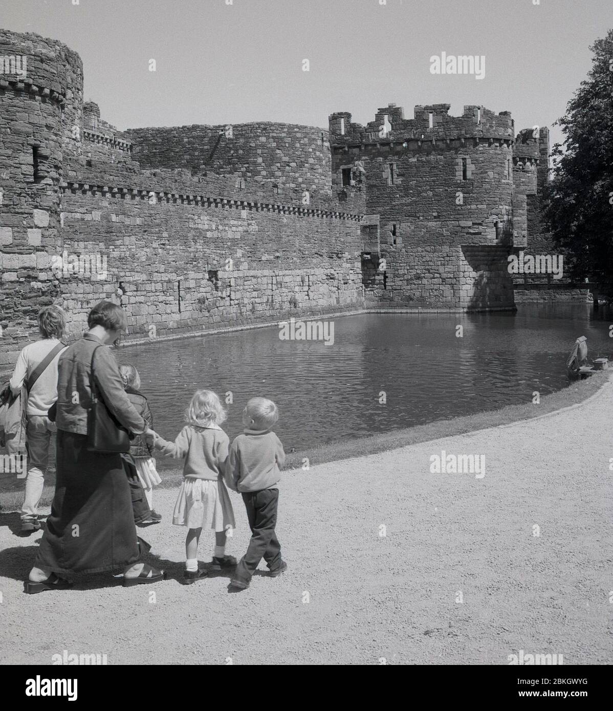 Street scenes of Beaumaris, North Wales, in 1999, with tourists Stock