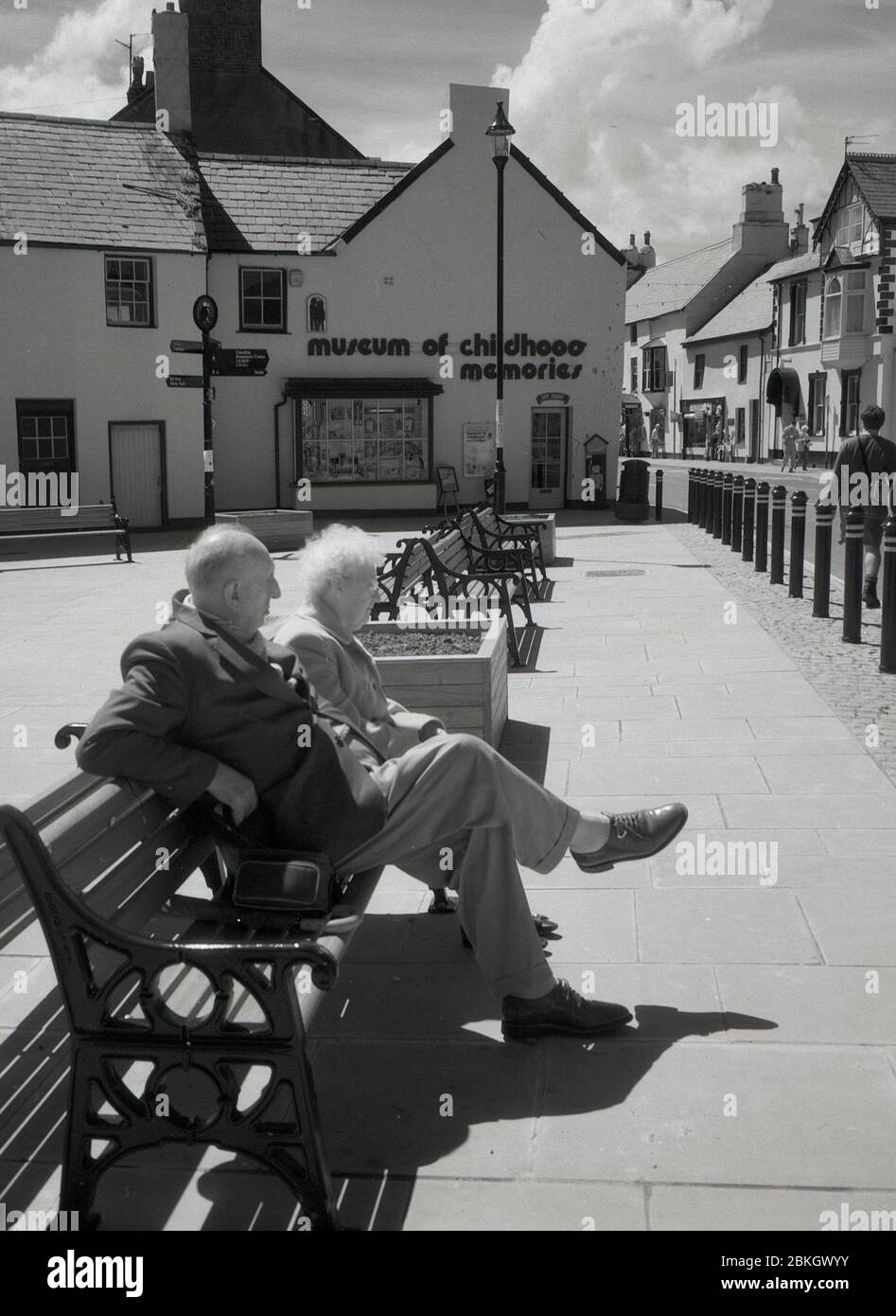 Street scenes of Beaumaris, North Wales, in 1999, with tourists Stock