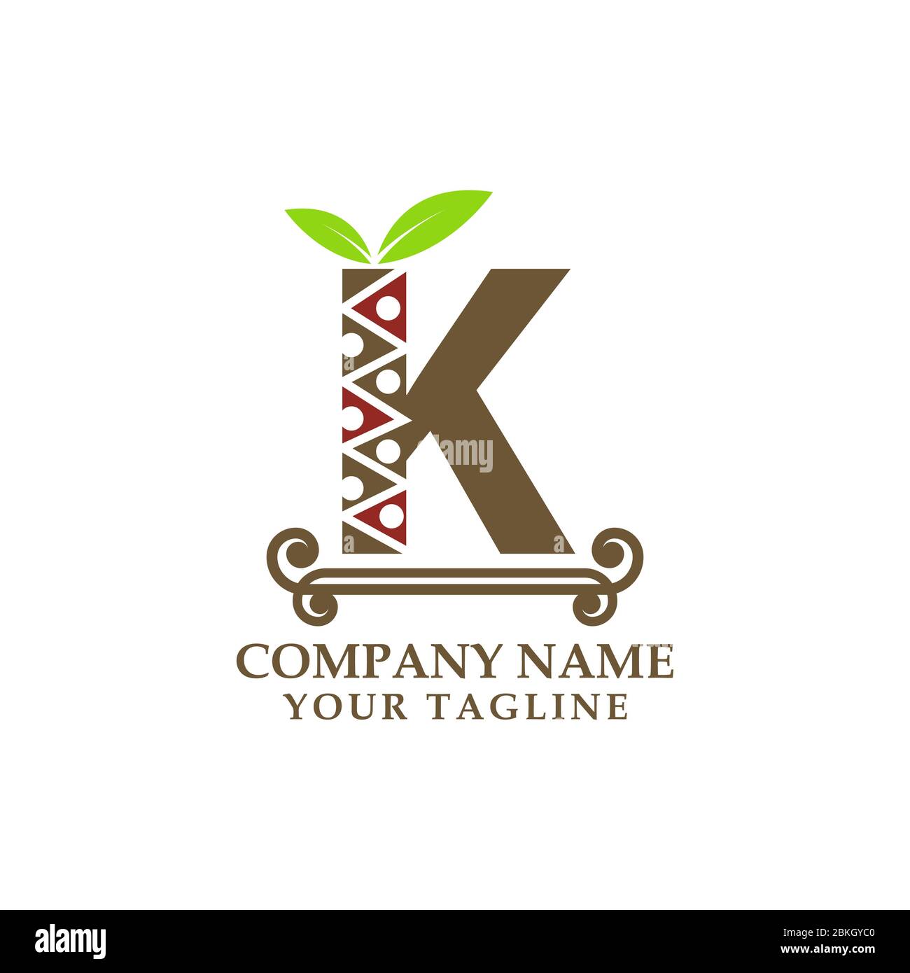 K letter vector logo design (sign, symbol, icon, emblem Stock Vector