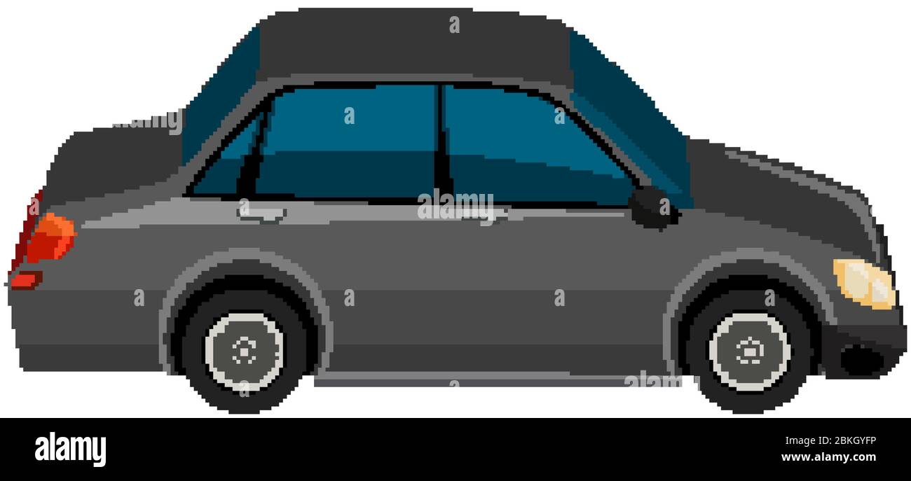 Black car on white background illustration Stock Vector Image & Art - Alamy