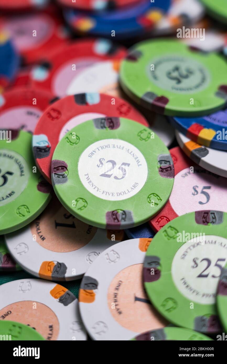Casino gaming chips playing cards hires stock photography and images