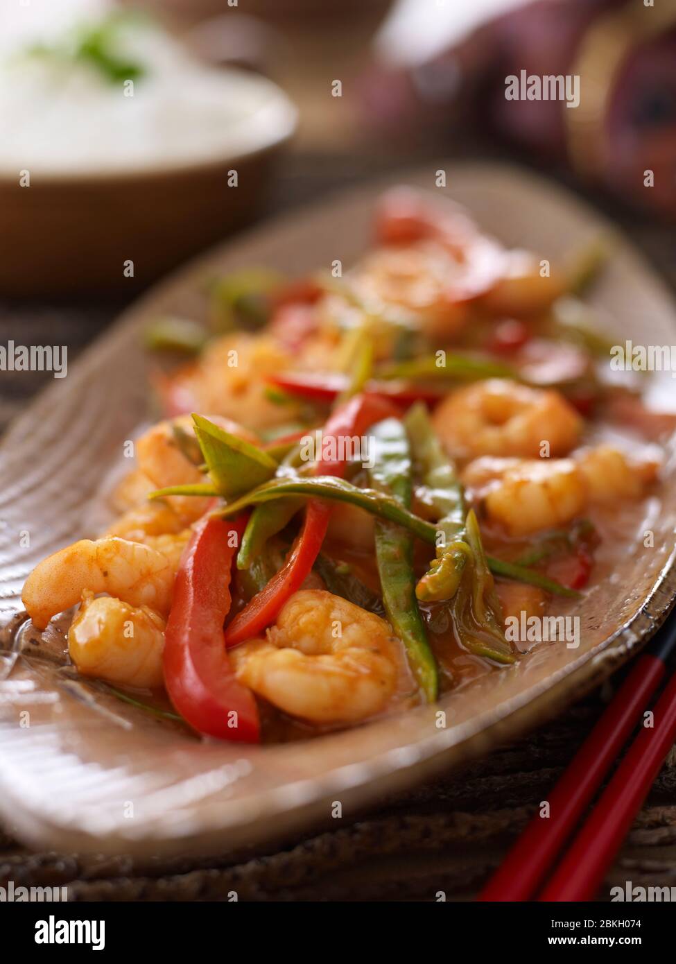 Szechuan King Prawn Stock Photo Alamy