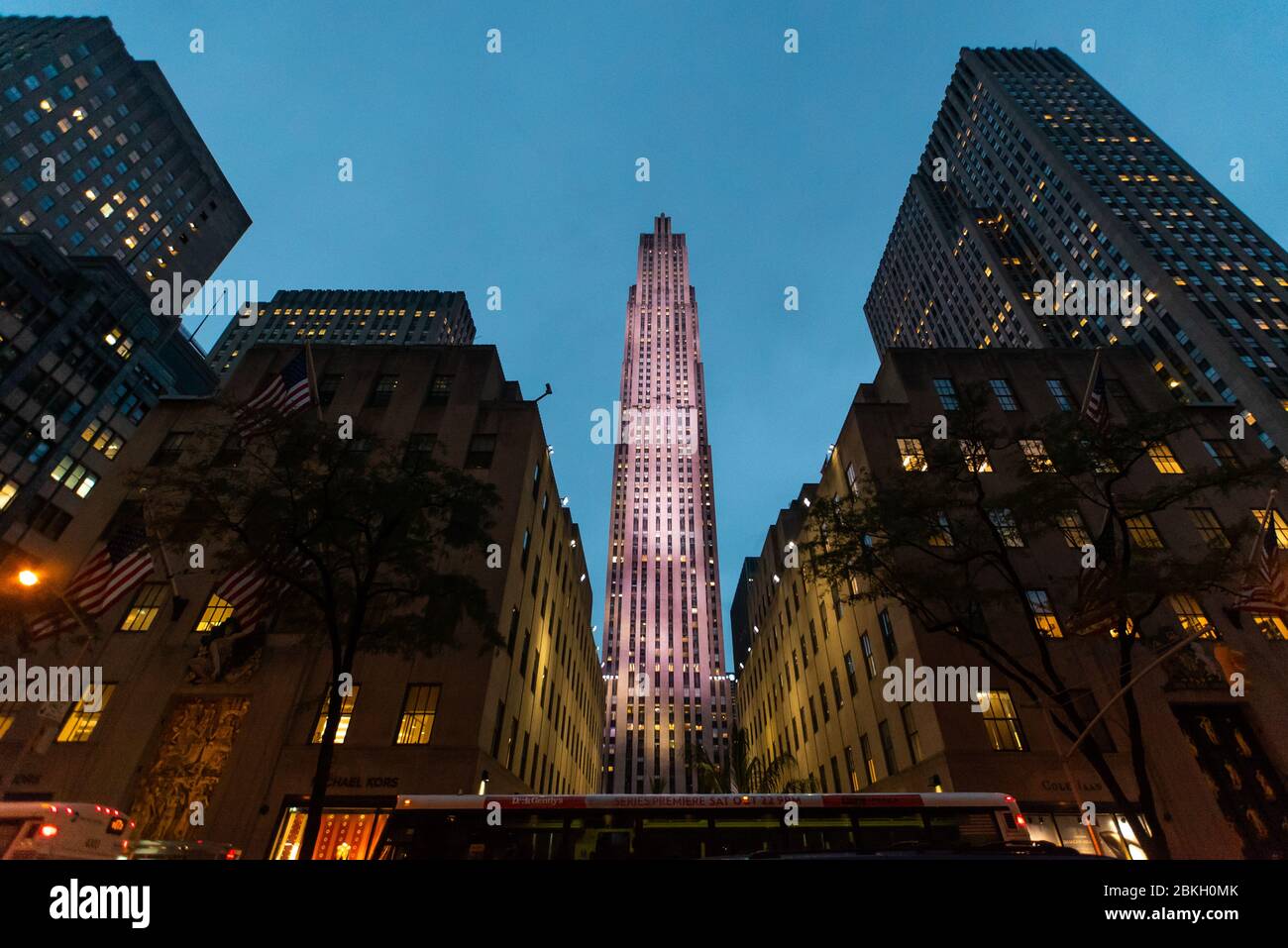 View of 30 Rockefeller Plaza Stock Photo