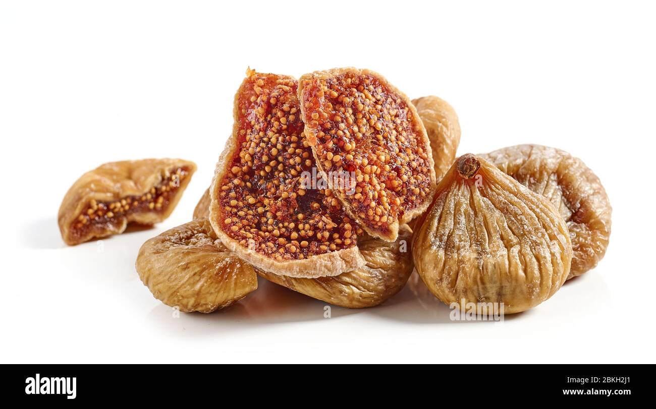 dried figs isolated on white background Stock Photo
