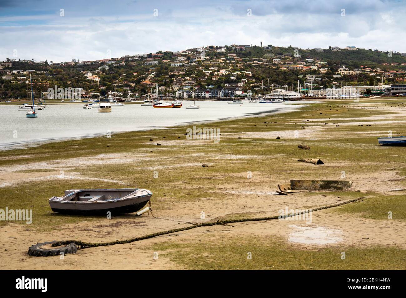 South Africa, Western Cape, Knysna, Thesen’s Island, bay at low tide Stock Photo