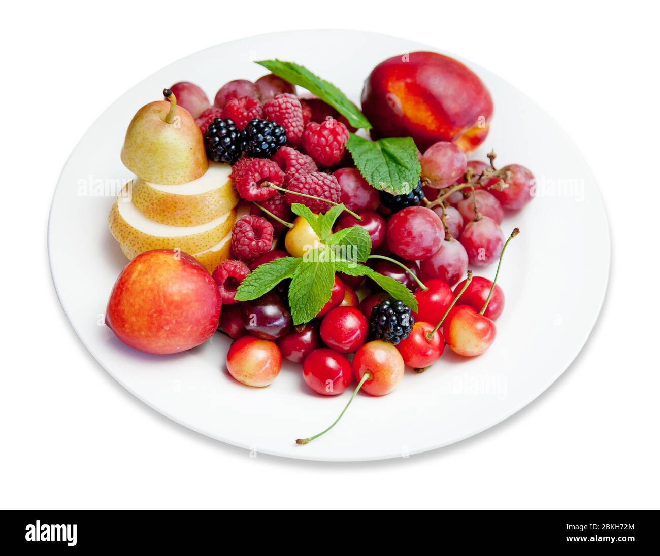 Fruit plate dessert dinner Cut Out Stock Images & Pictures - Alamy