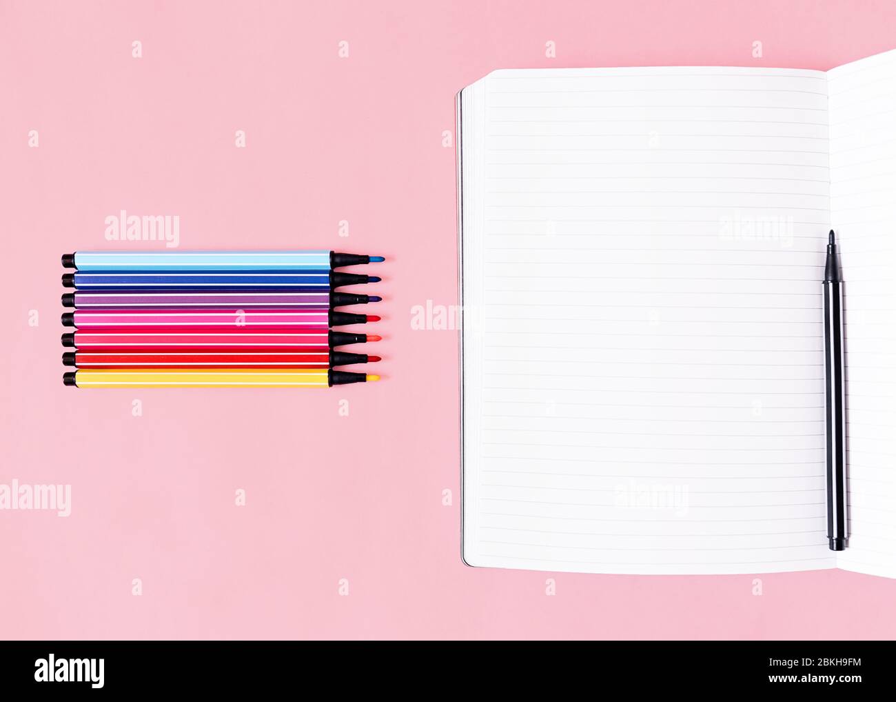 Yellow, Orange, Pink, and Blue Coloring Pens on White Notebook · Free Stock  Photo