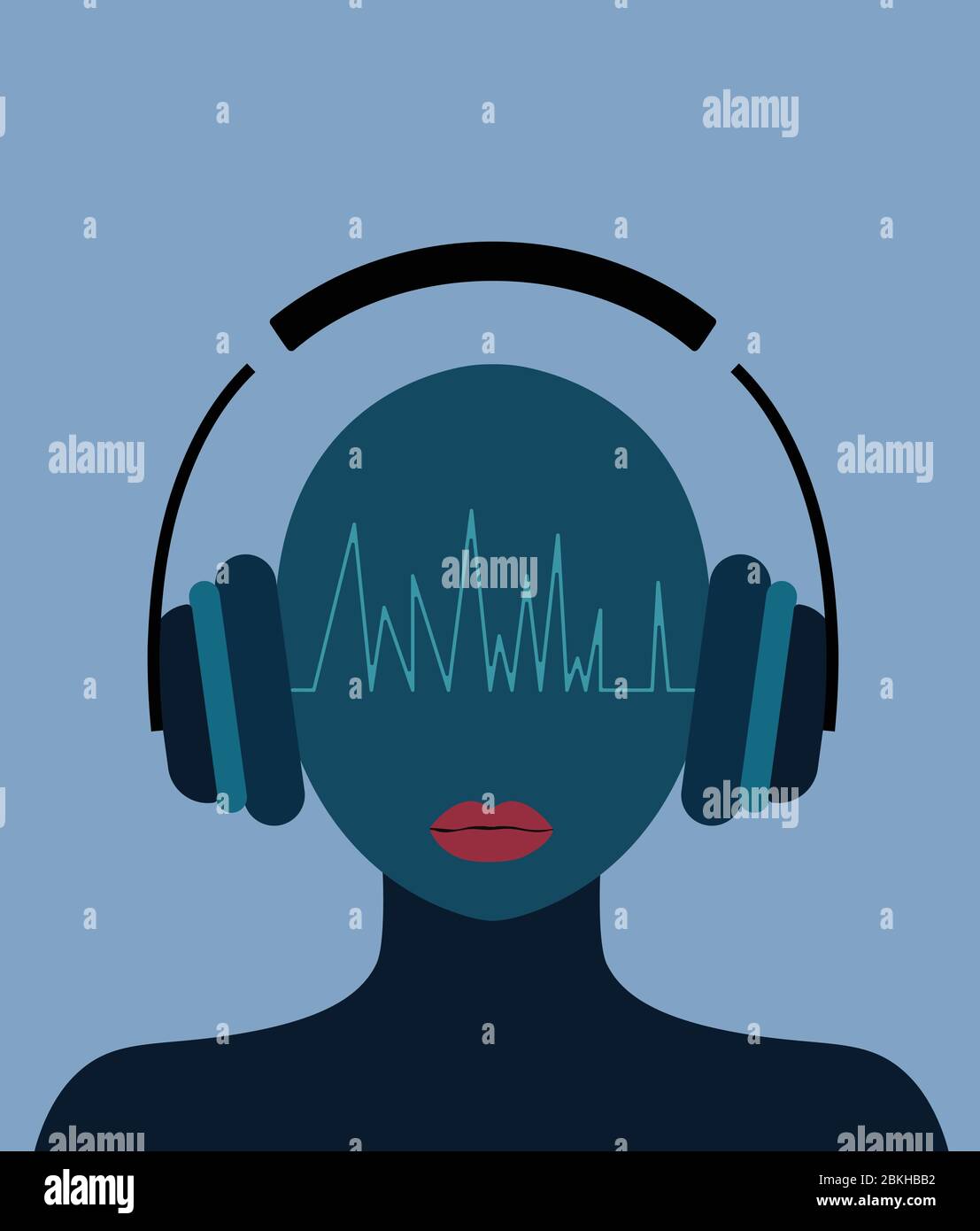 One modern headphones in Stock Vector Images - Alamy
