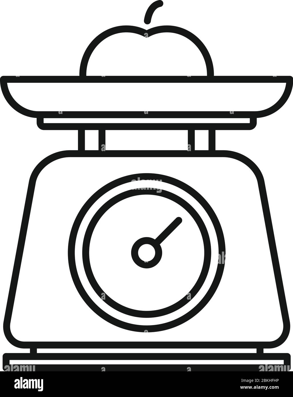 Domestic weigh scale food balance icon Royalty Free Vector
