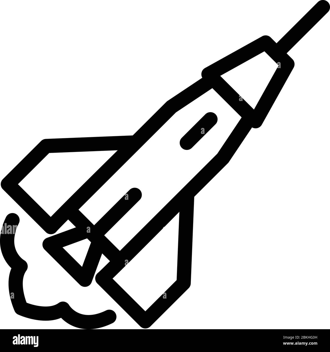 Space rocket icon, outline style Stock Vector Image & Art - Alamy