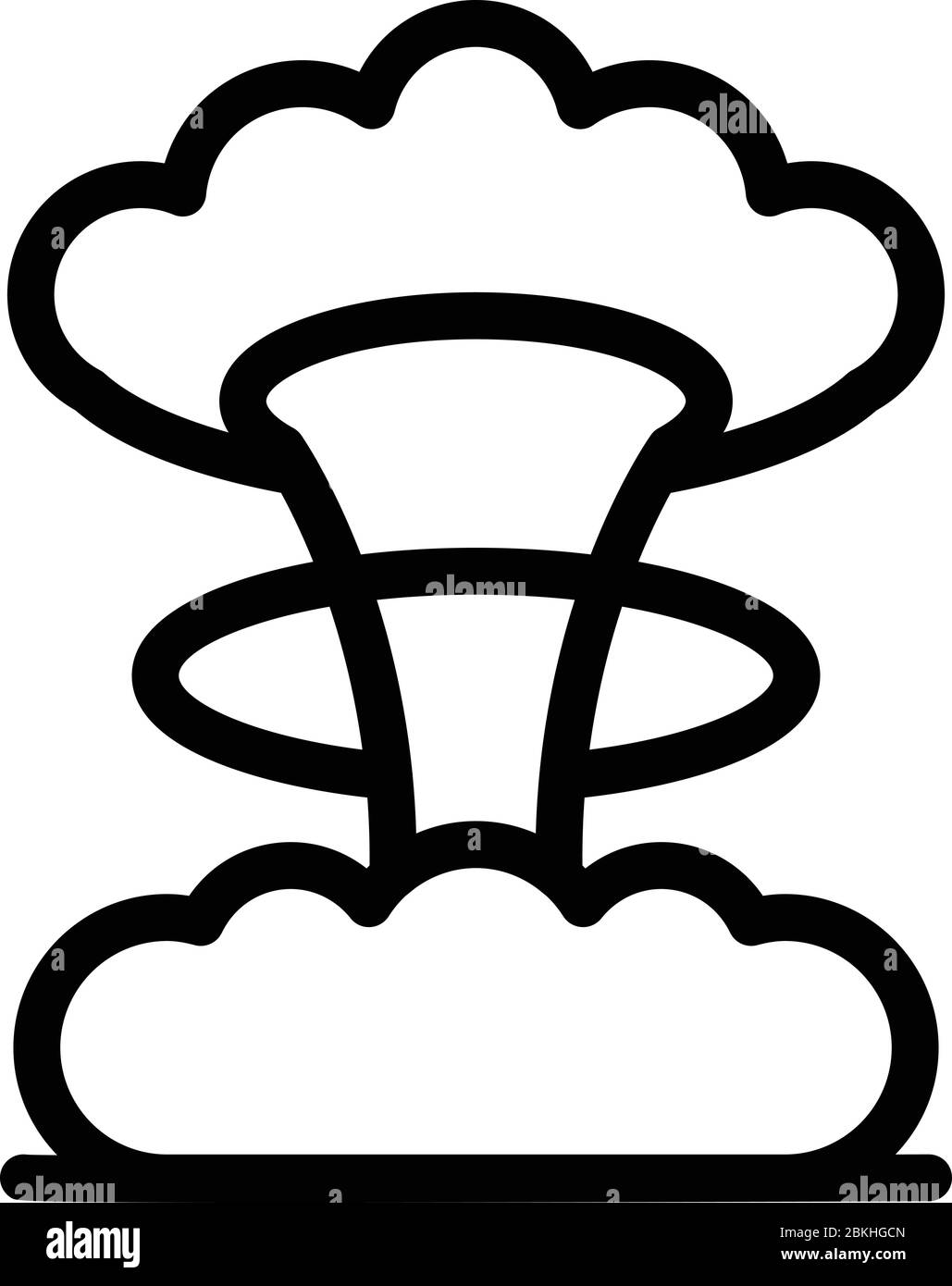 Nuclear mushroom cloud icon, outline style Stock Vector Image & Art - Alamy