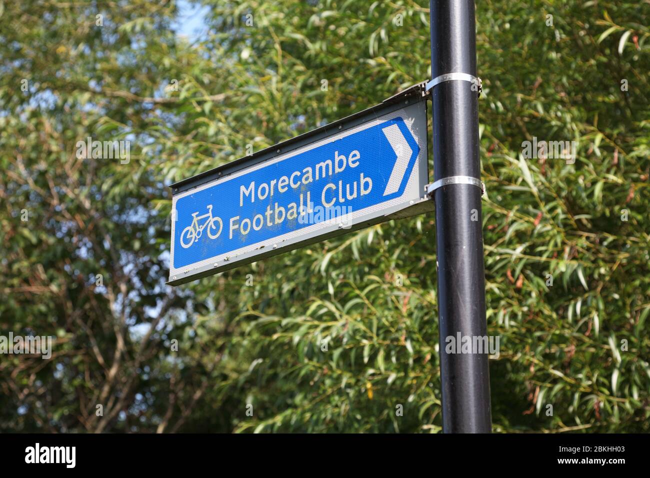 Morecambe Football Club sign Stock Photo