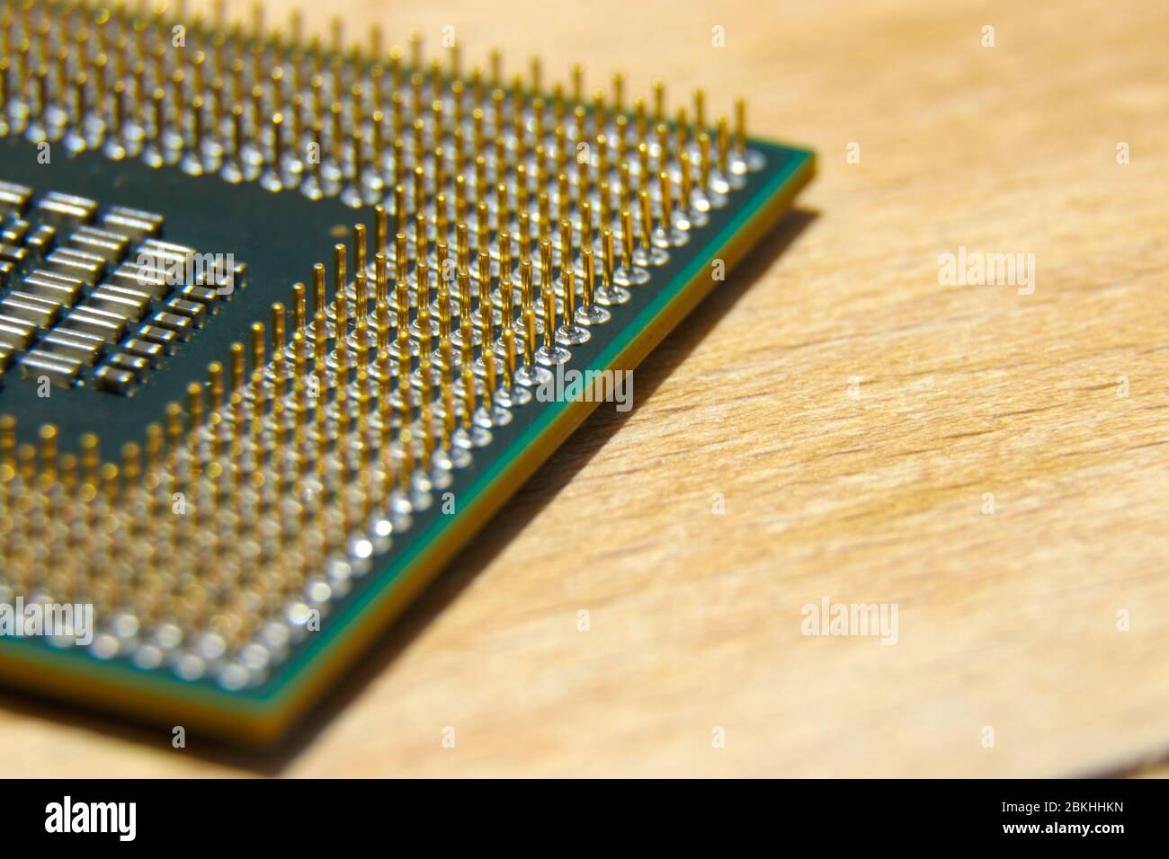 Processor on the wood table Stock Photo
