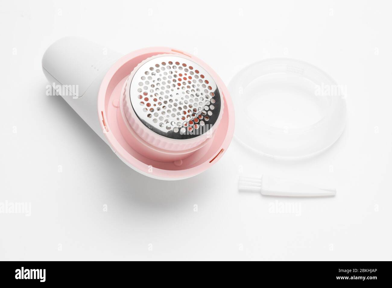 Modern fabric shaver on white background Stock Photo