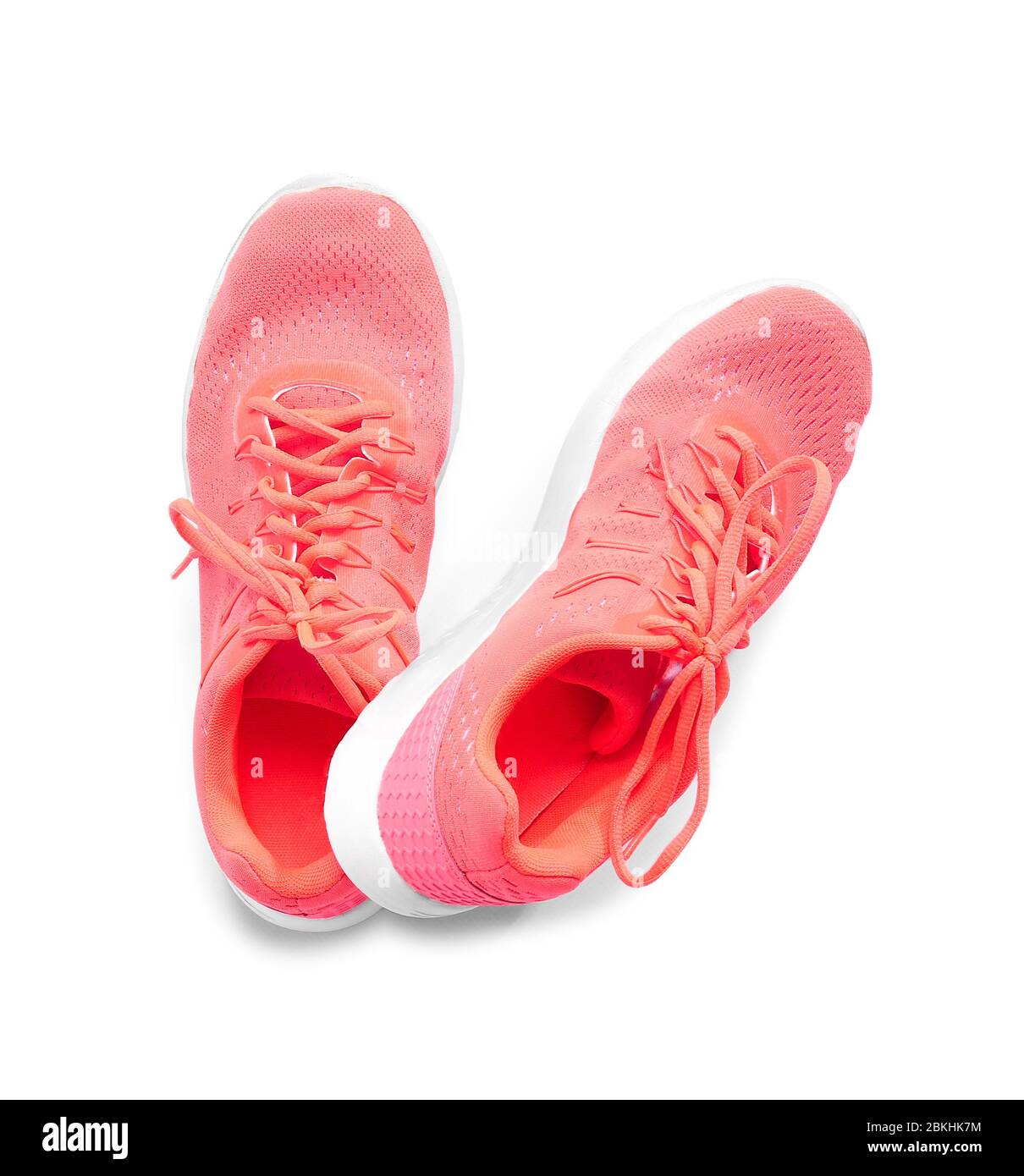 Pair of sport shoes on white background Stock Photo - Alamy