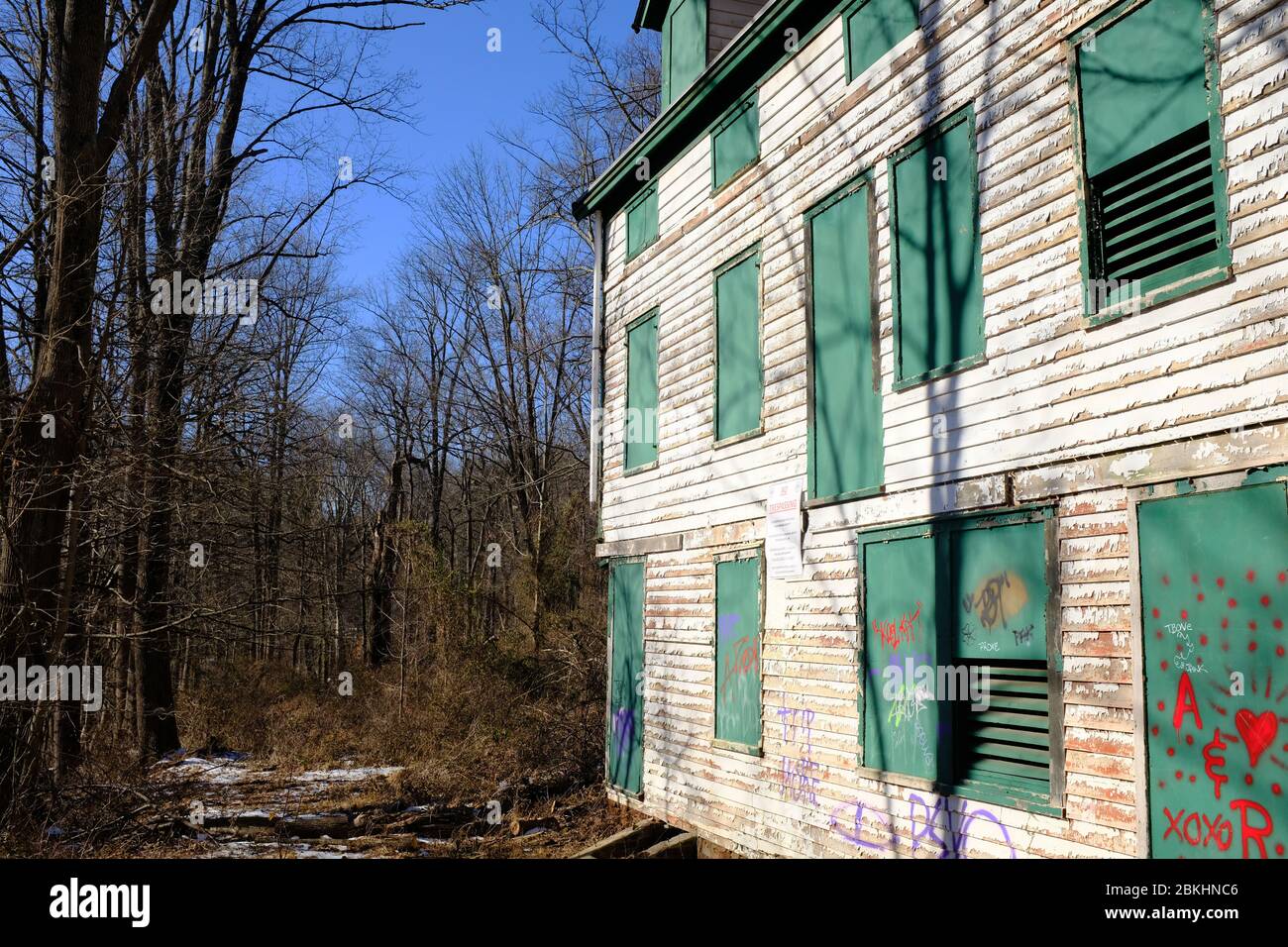 An abandoned house in the deserted village of Feltville.Berkeley