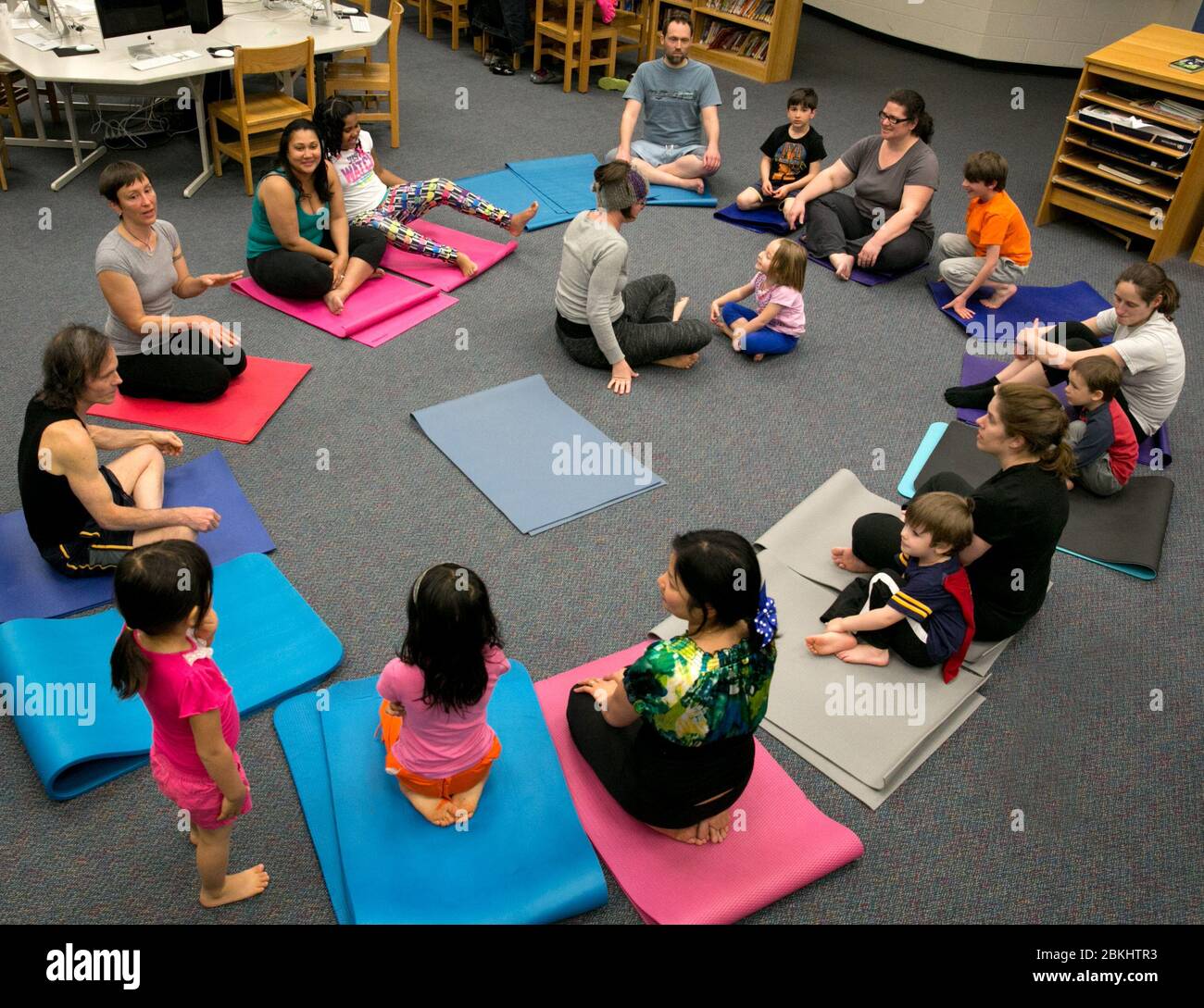 Children sit in circle on hires stock photography and images Alamy