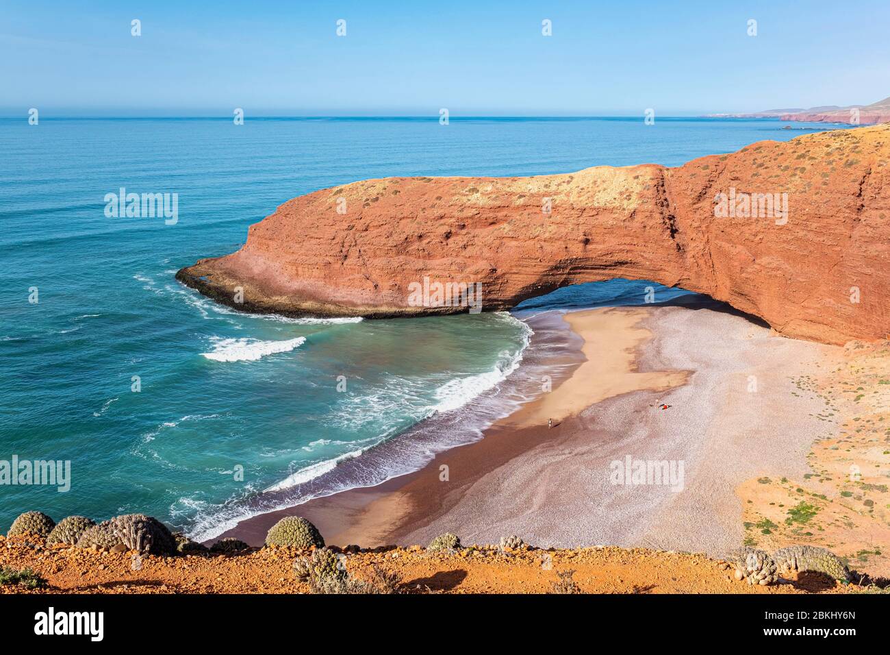 Morocco, GuelmimOued Noun region, Sidi Ifni beach, natural arch Stock