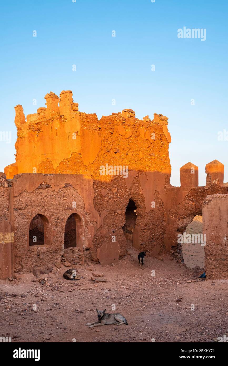 Morocco, GuelmimOued Noun region, Mirleft, former kasbah overlooking