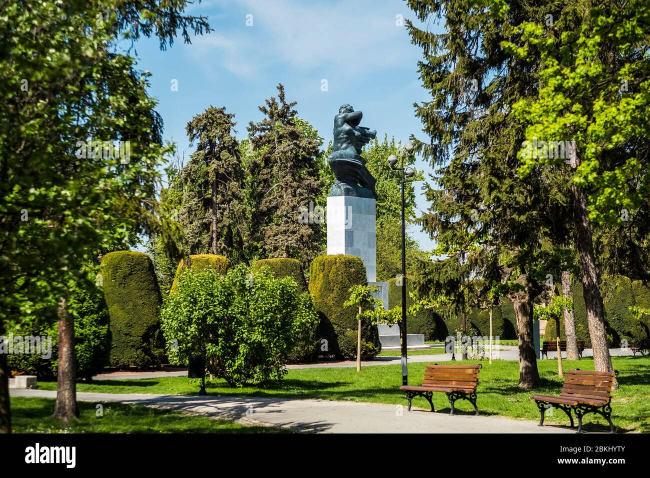Serbia, Central Serbia, Belgrade, monument of recognition to France stands in the park of Kalemegdan Stock Photo