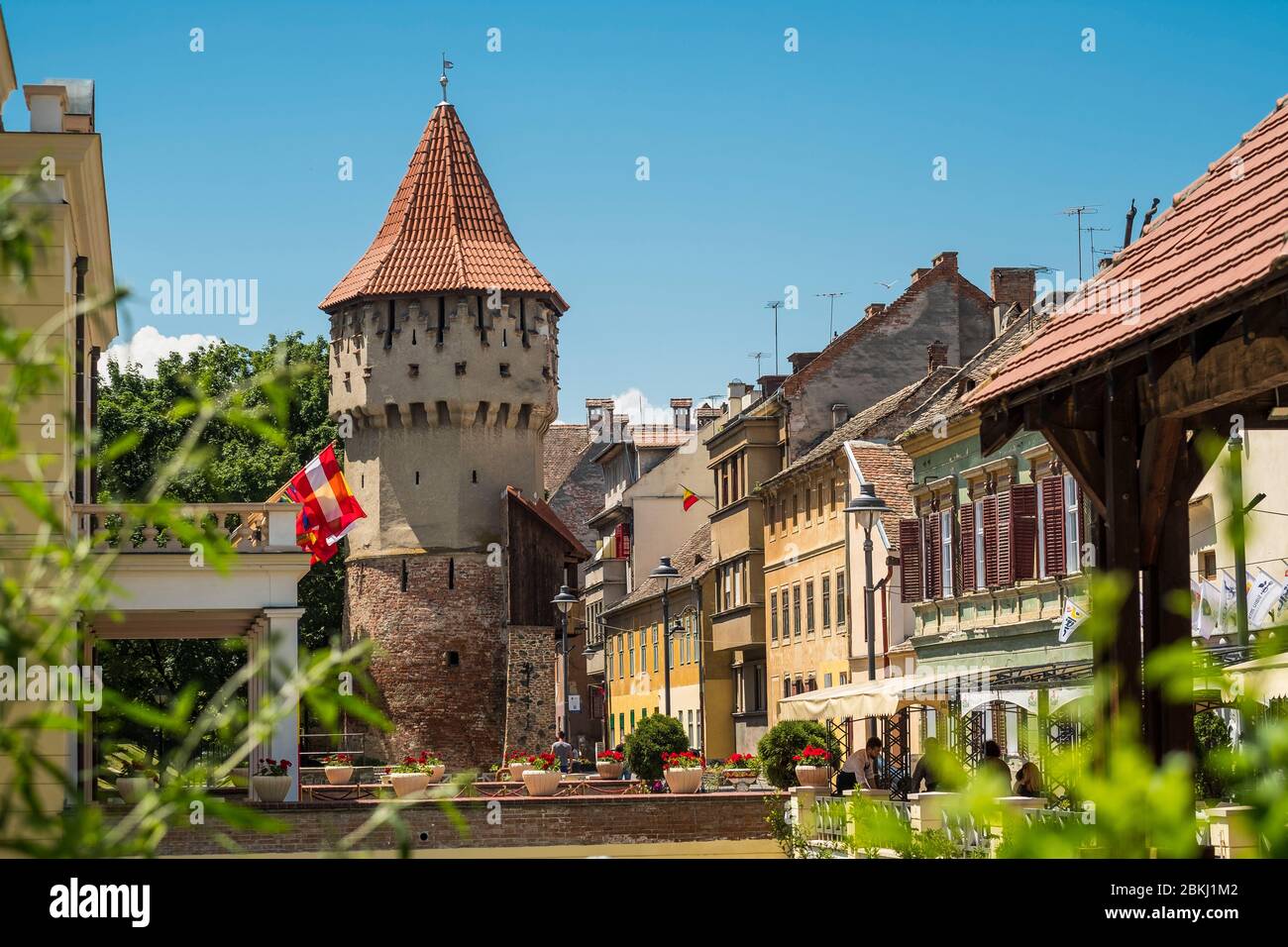 Romania, Sibiu Judet, Transylvania, Carpathians, Sibiu, the old town, fortification Stock Photo