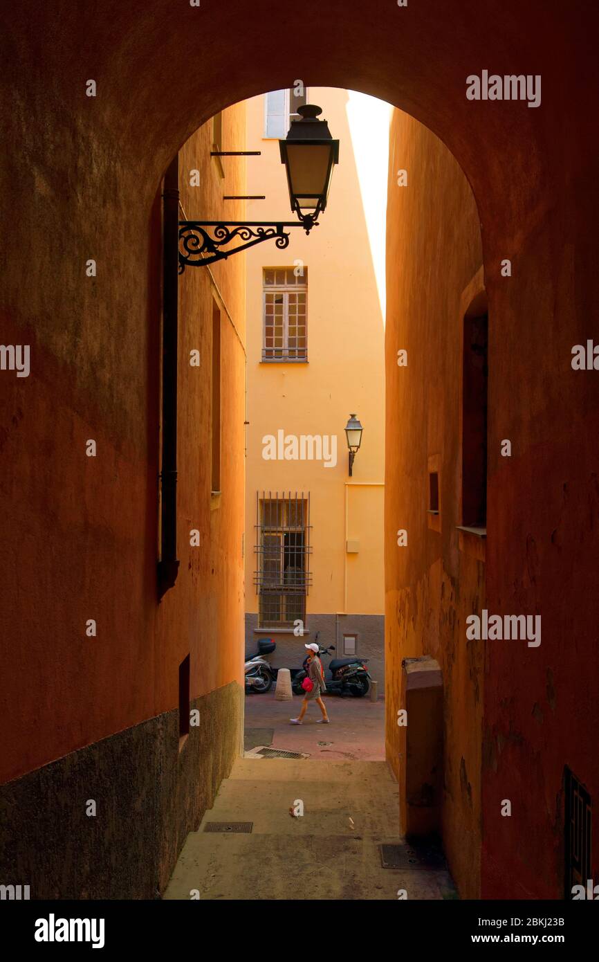 France, Alpes-Maritimes, Nice, the old town, Ruelle du Seminaire Stock Photo